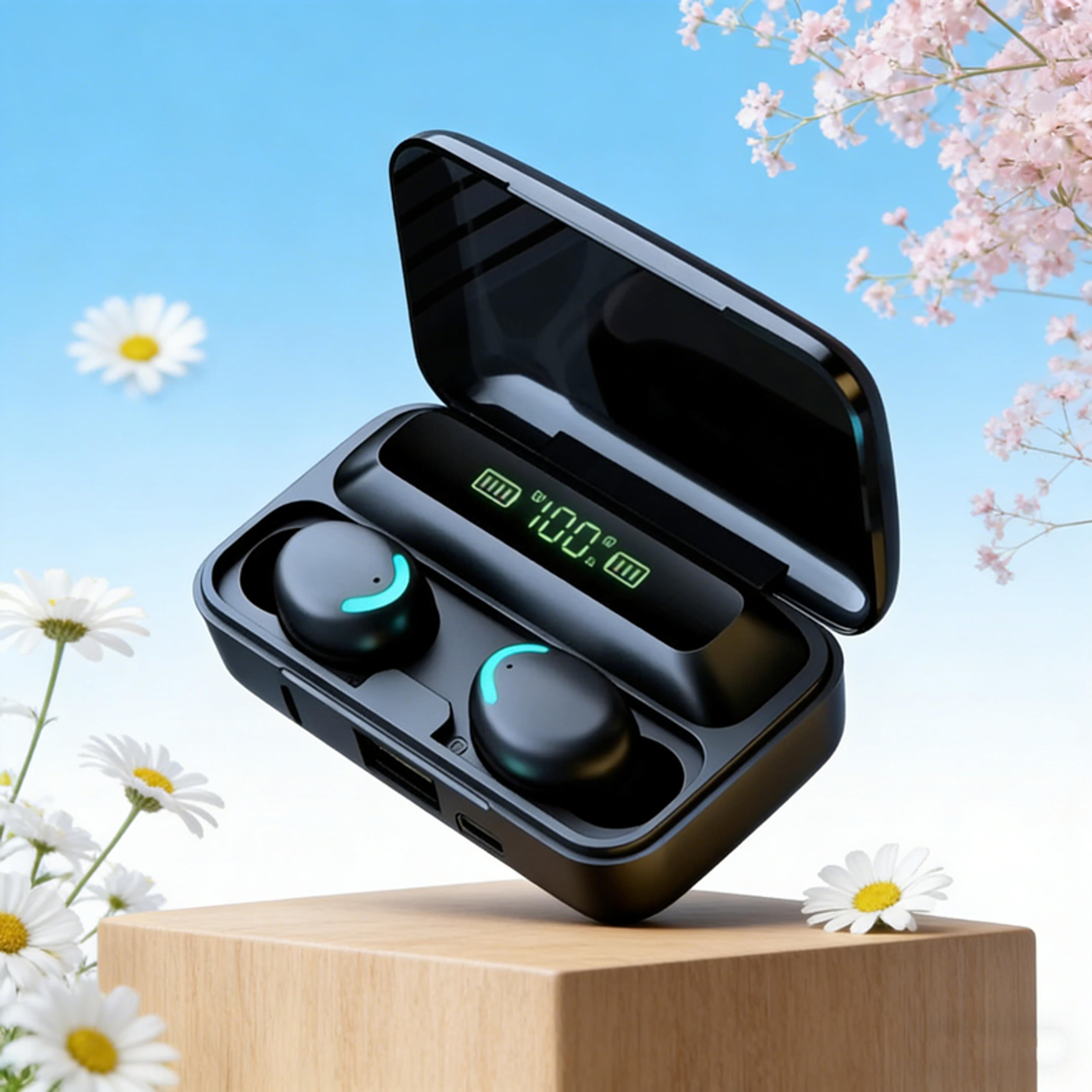 bluetooth tws wireless earbuds with deep bass and touch control
