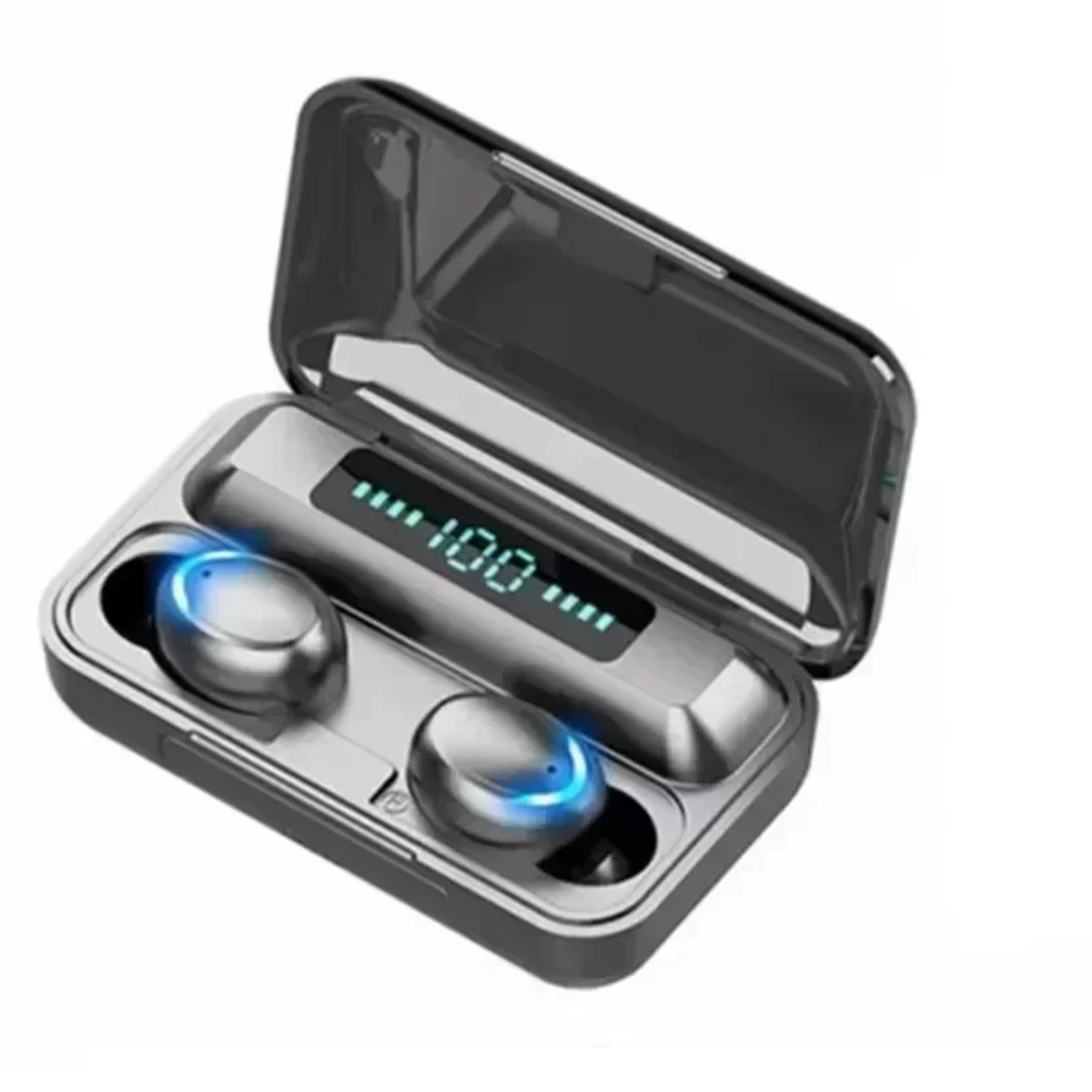 bluetooth wireless earbuds with deep bass and led charging case
