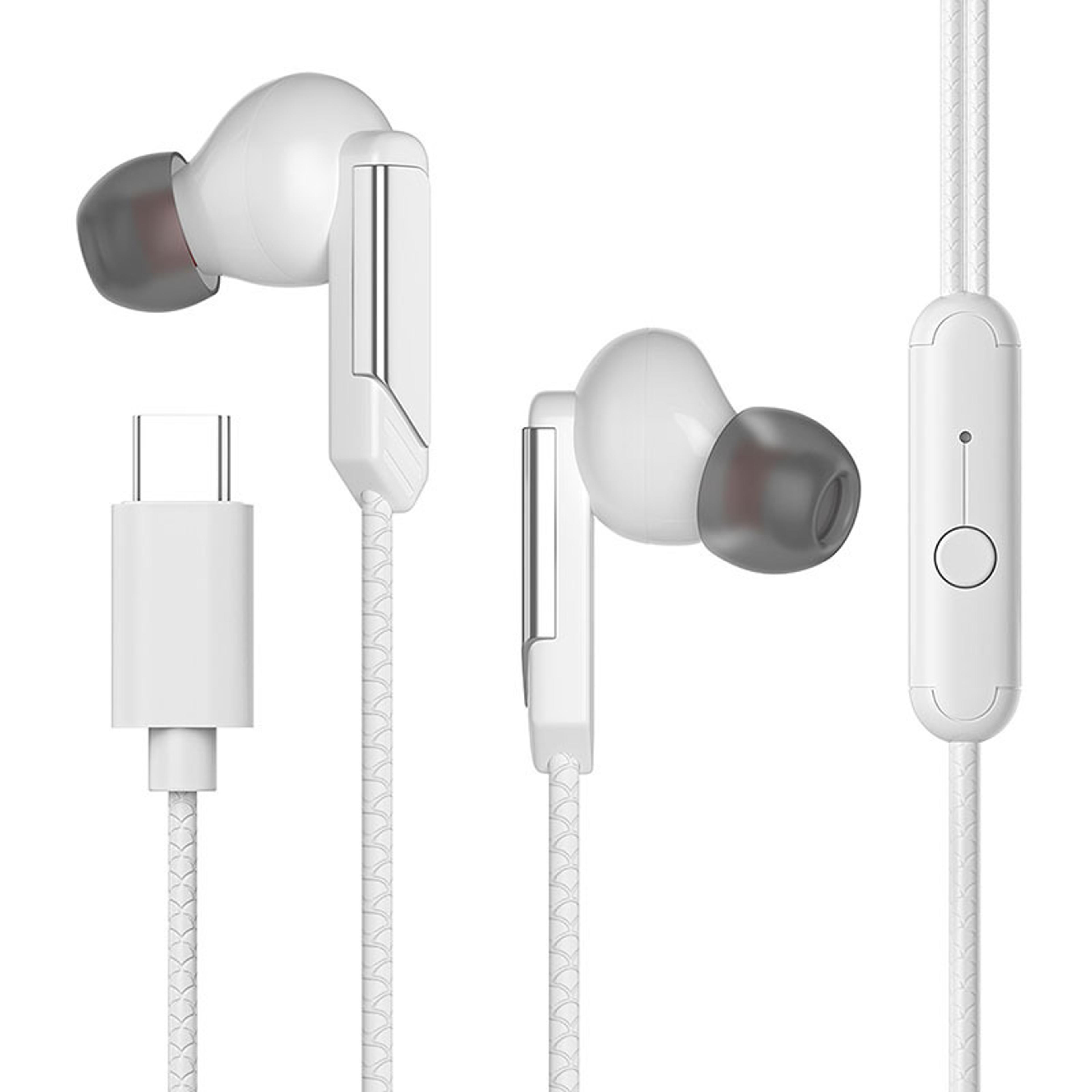 usb c wired earbuds with hd mic stereo in ear headphones for music gaming and calls