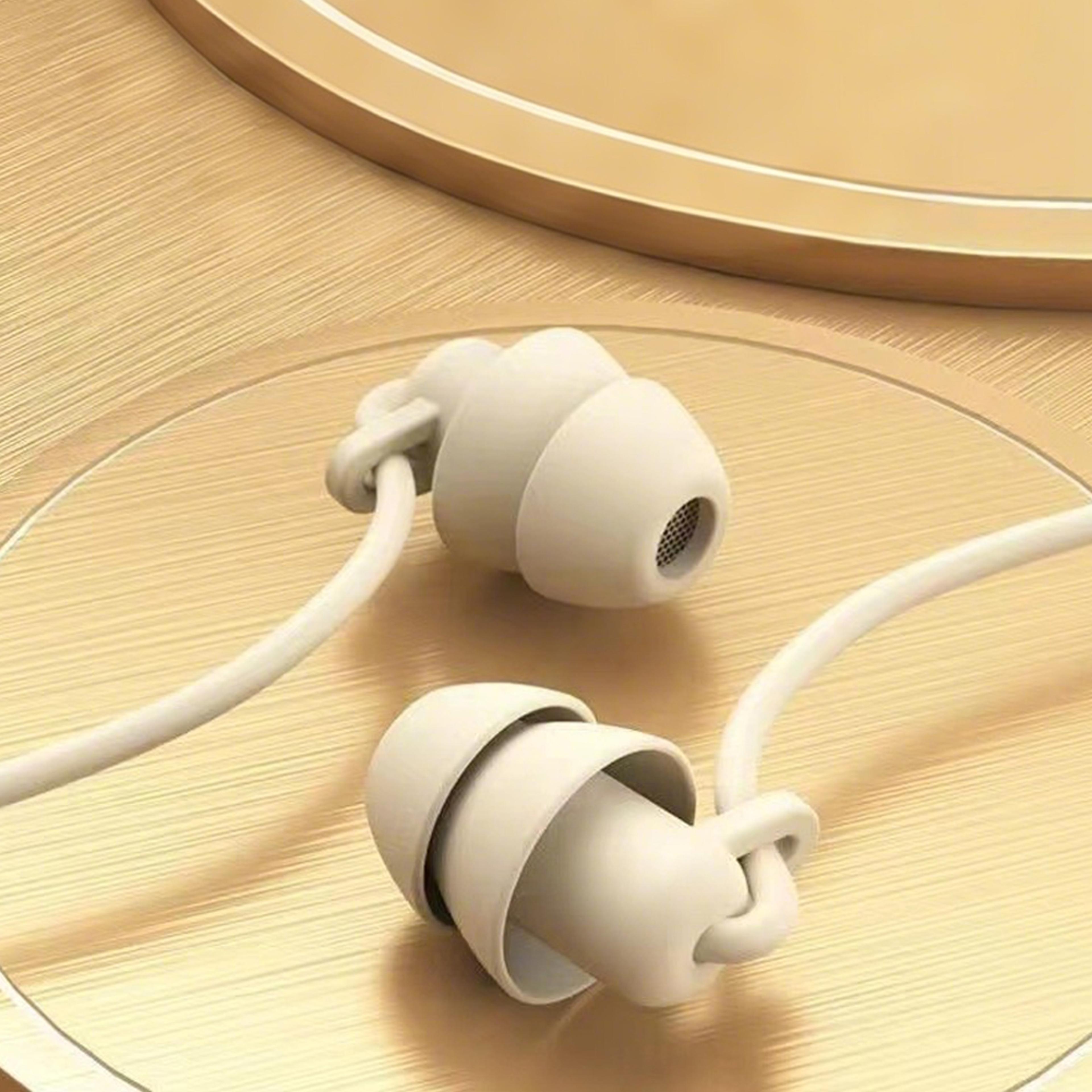 wired type c & earphones with microphone and soft sleep fits