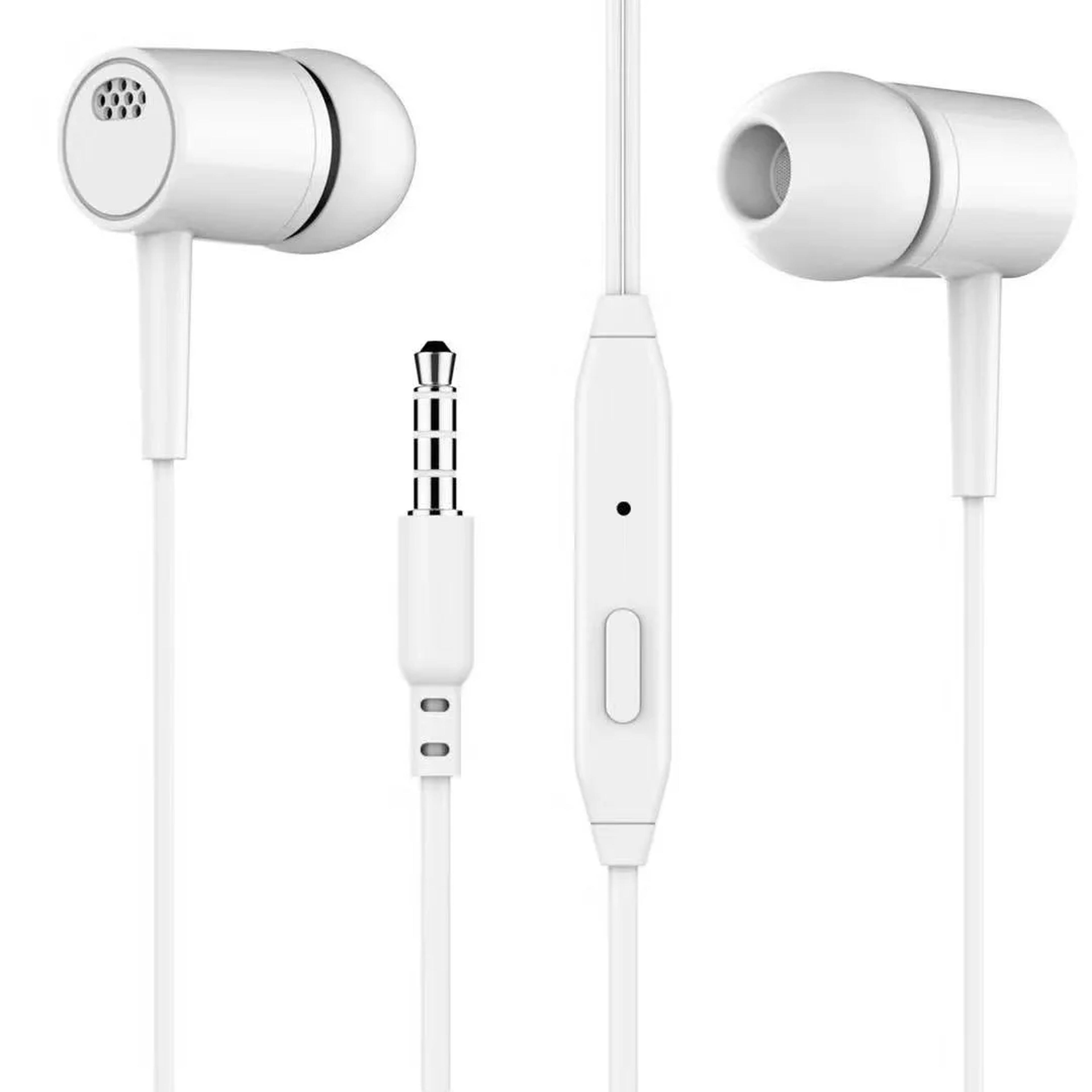 wired in ear headphones with mic bass stereo sports earphones