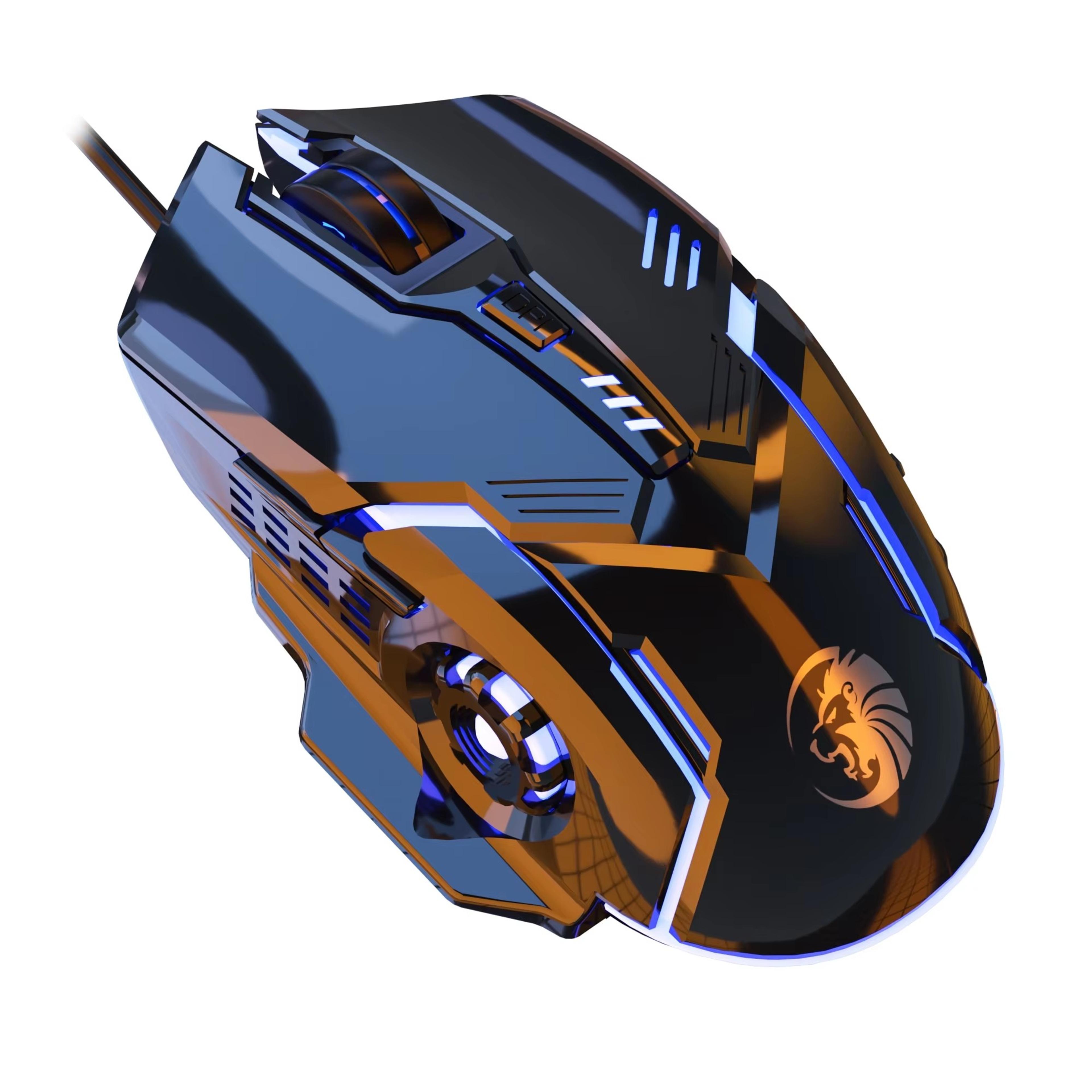 rgb wired gaming mouse with 6 buttons ergonomic usb computer mouse for pc laptop & mac