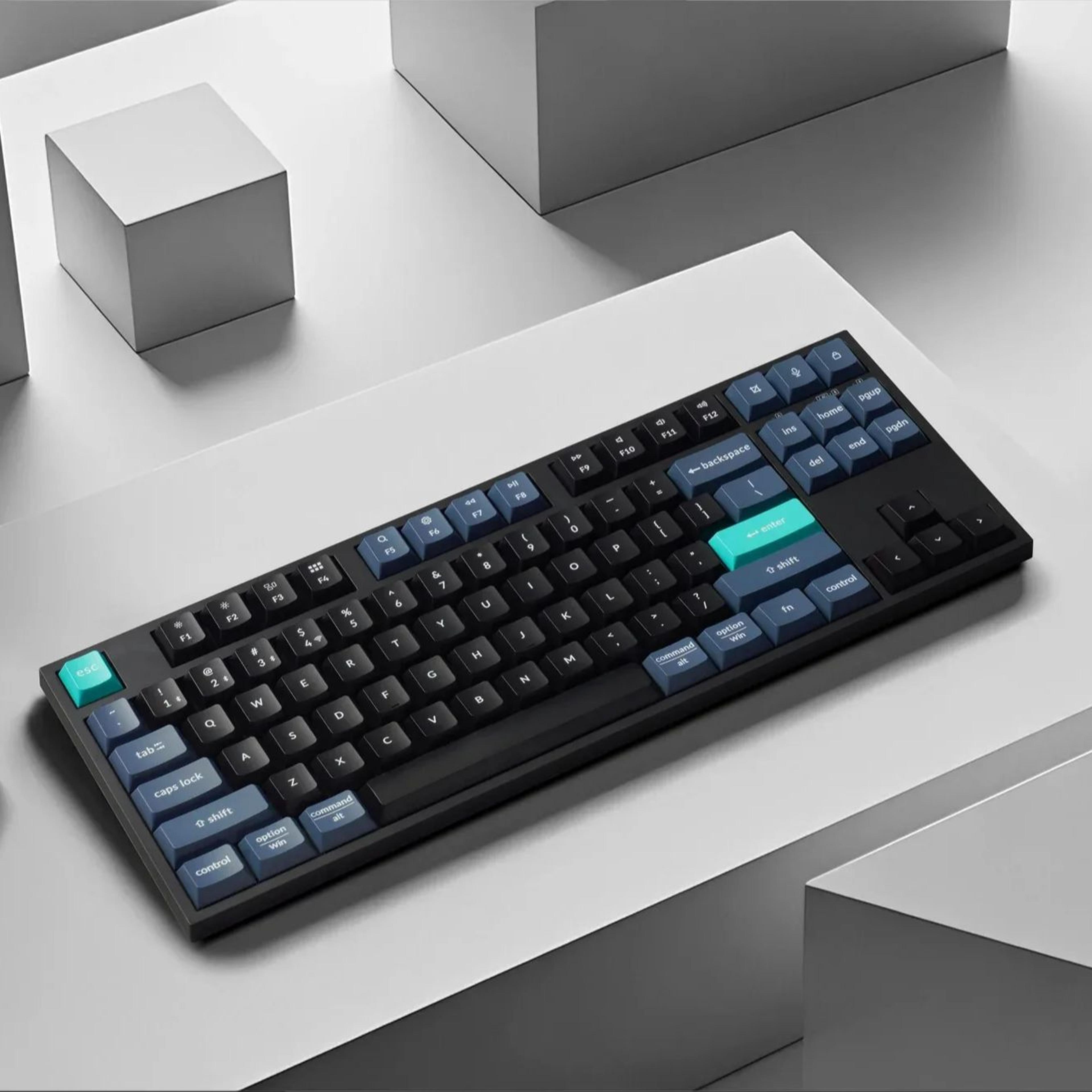 silent wireless keyboard tkl keyboard with bluetooth and multi device connectivity