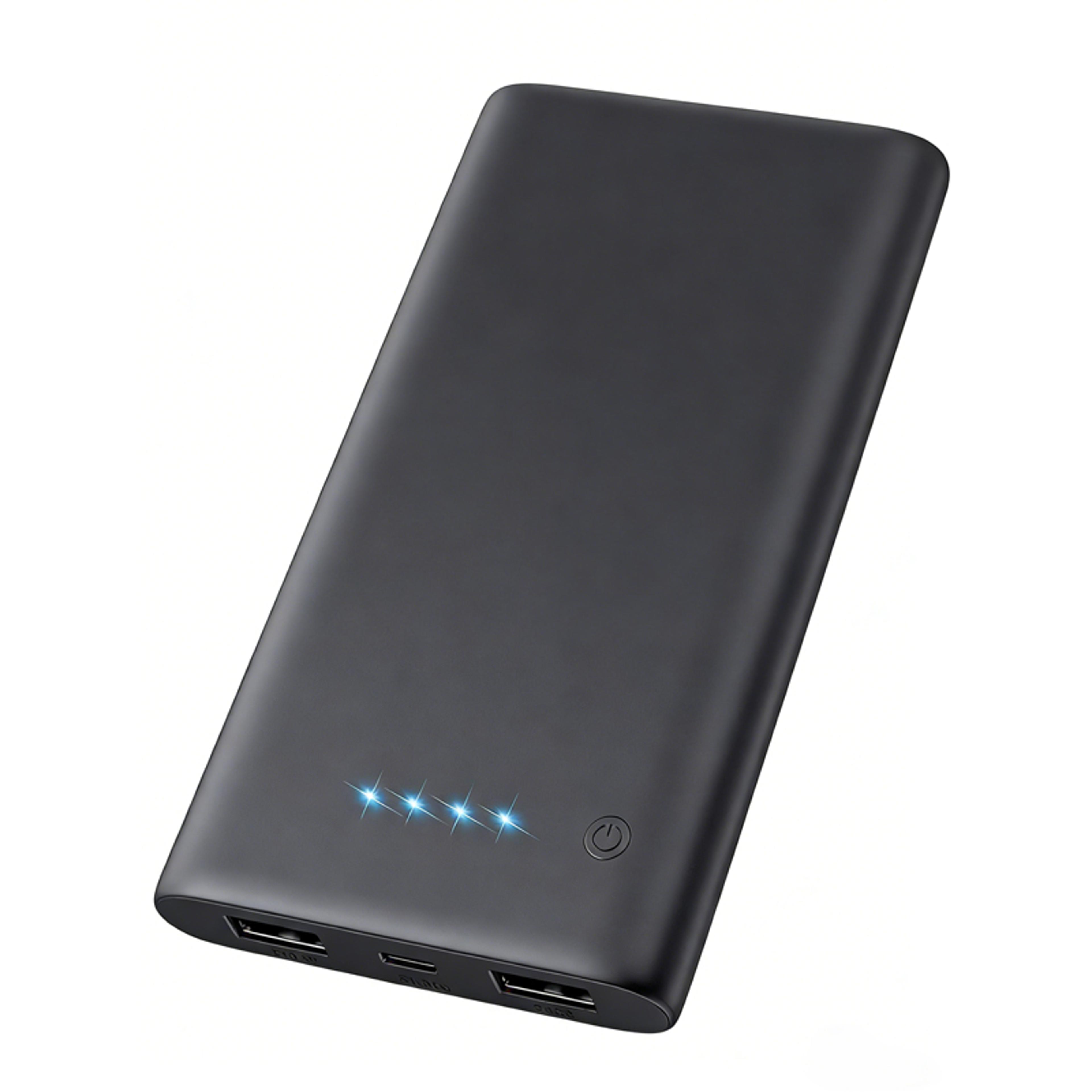 mini portable charger ultra slim fast charging pocket power bank with dual usb