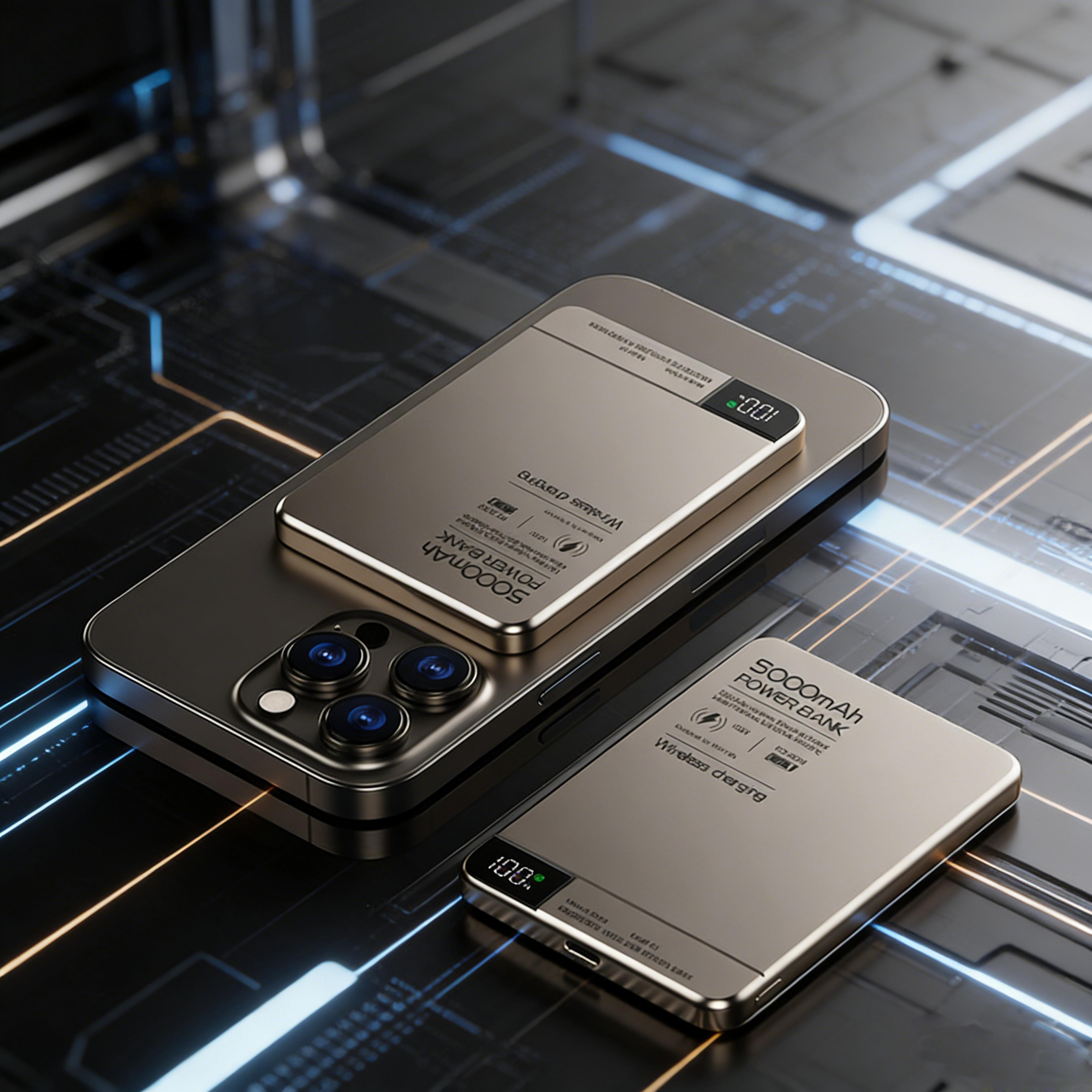 magnetic power bank wireless portable charger for iphone & usb c devices