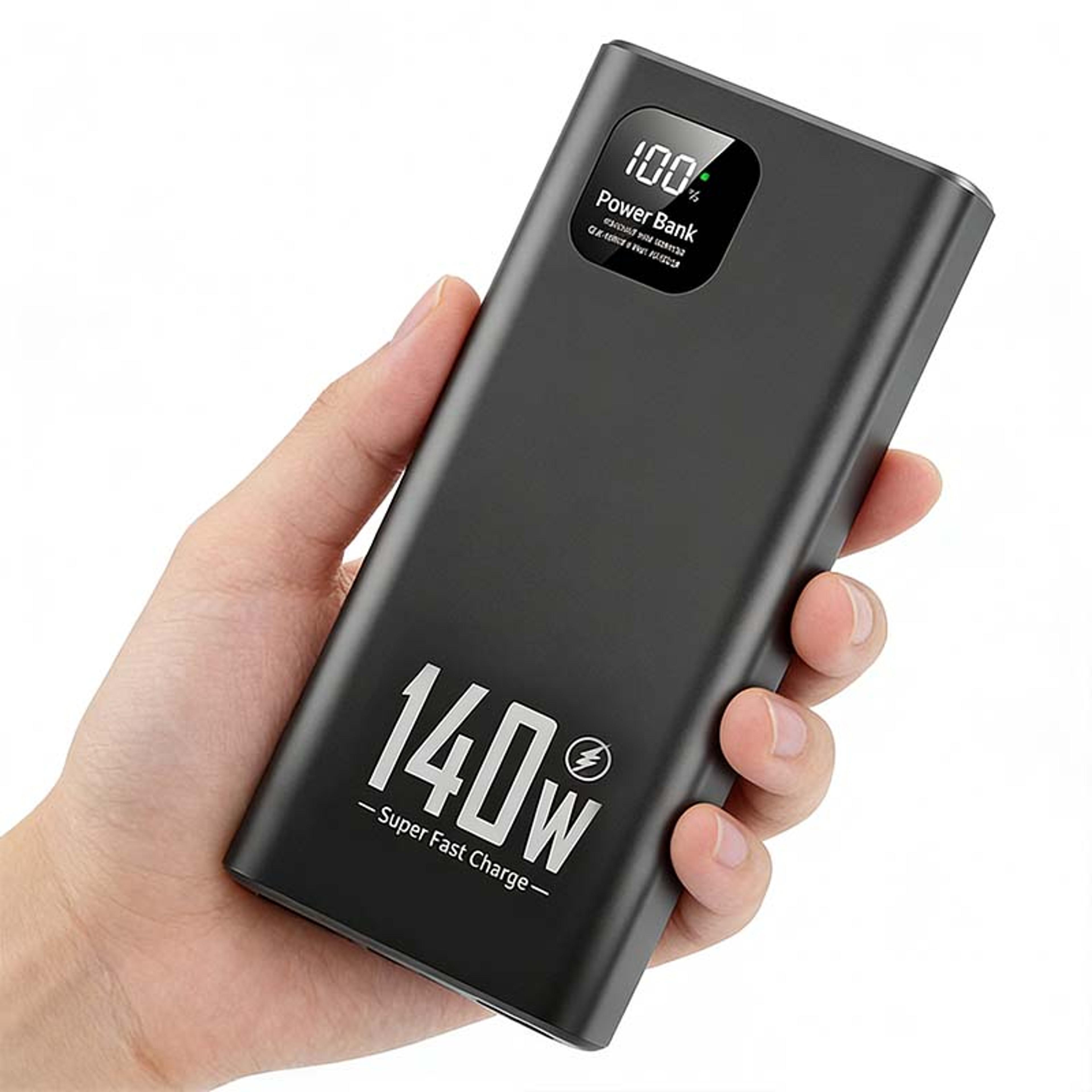 fast charging power bank with digital display for & usb c devices