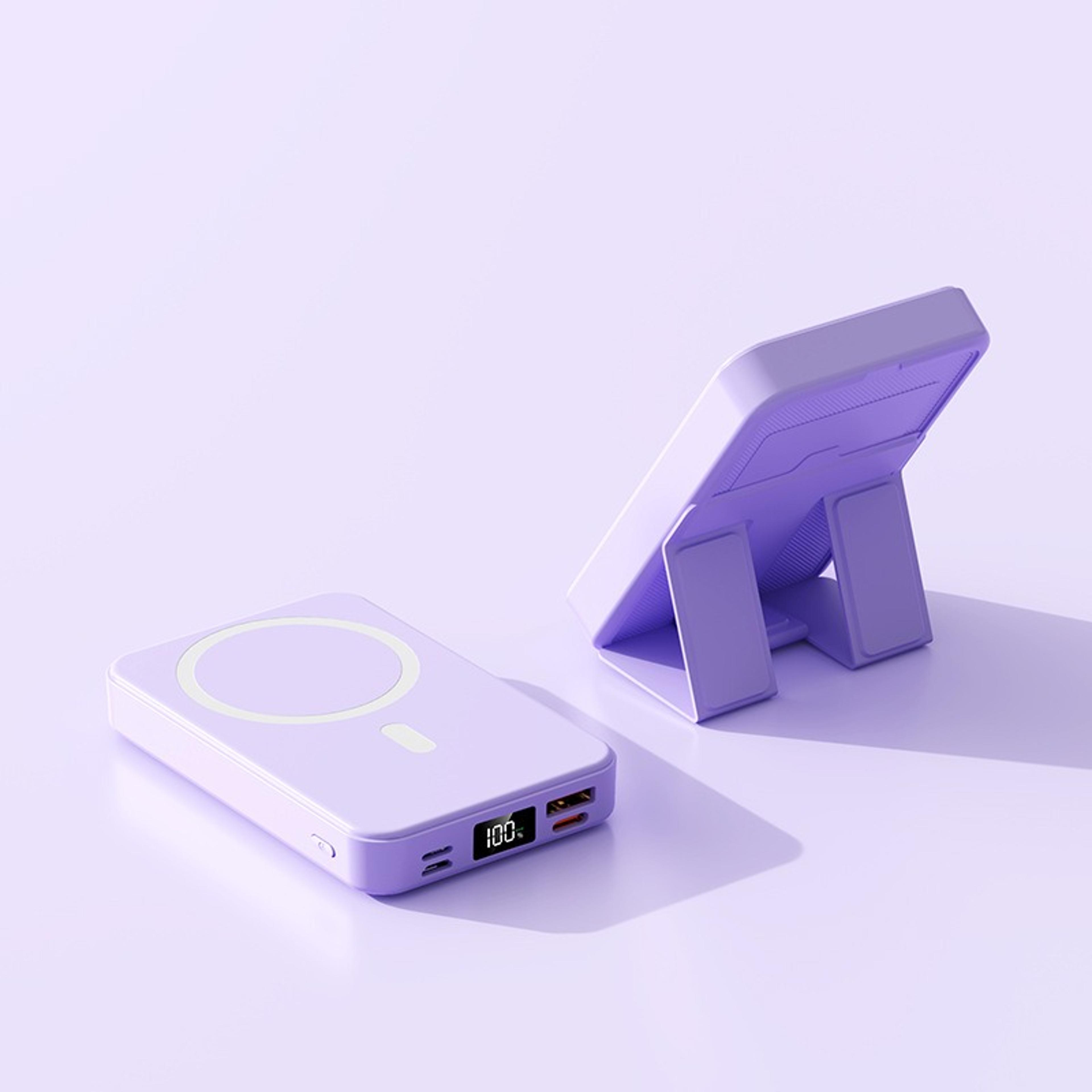 magsafe power bank with phone holder wireless portable charger for iphone & airpods