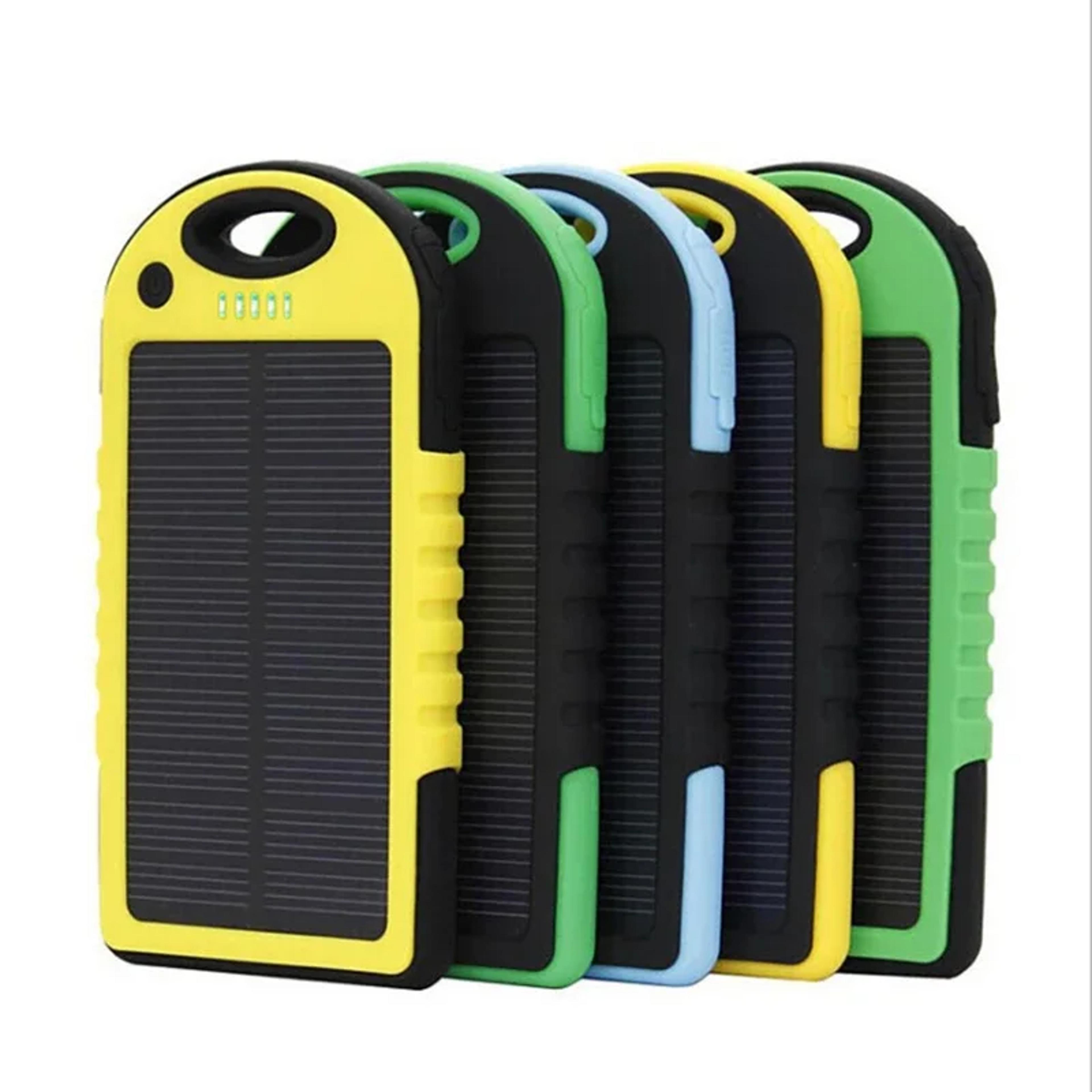 solar power bank waterproof dual usb portable charger