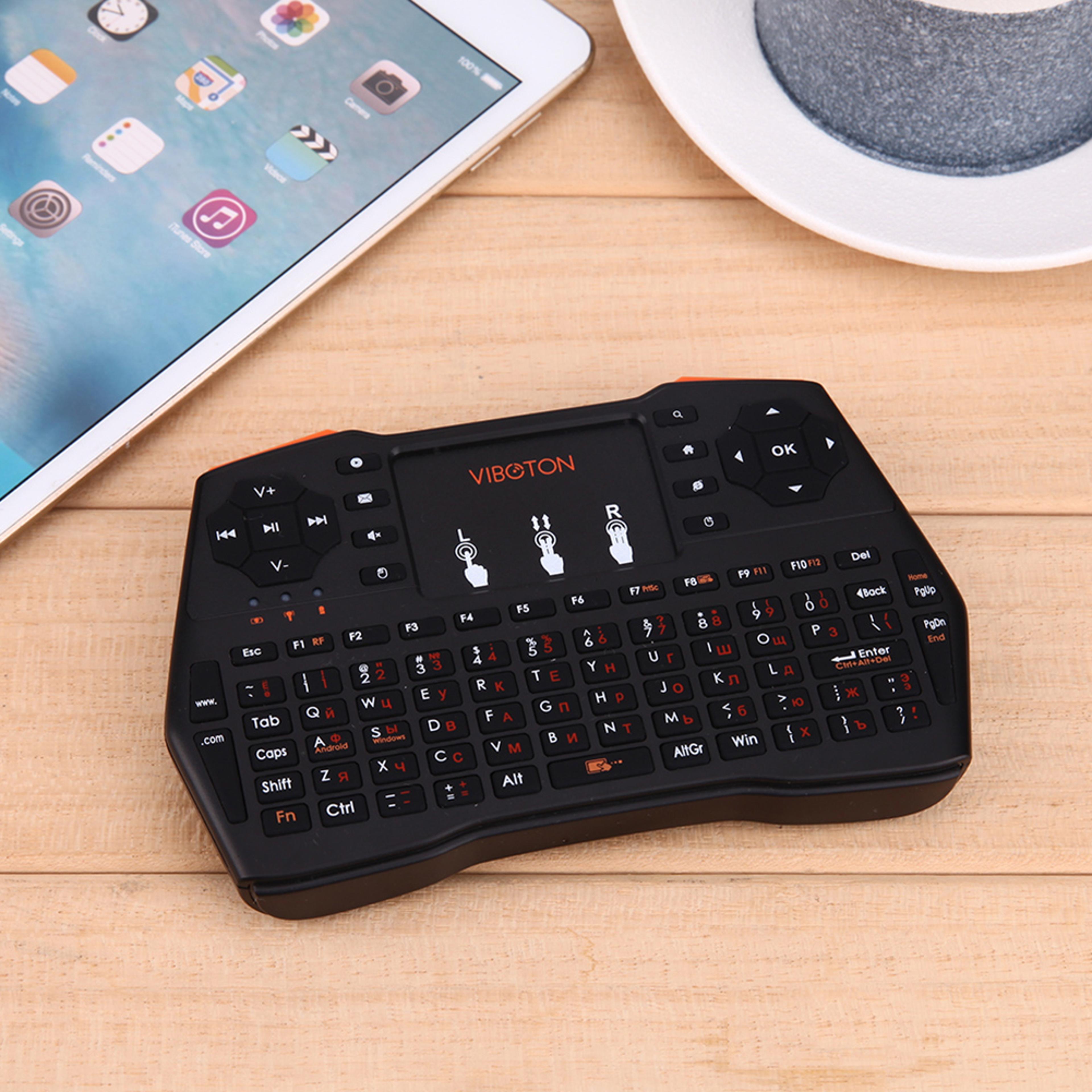 mini wireless keyboard with touchpad & air mouse for smart tv pc android tv box and gaming