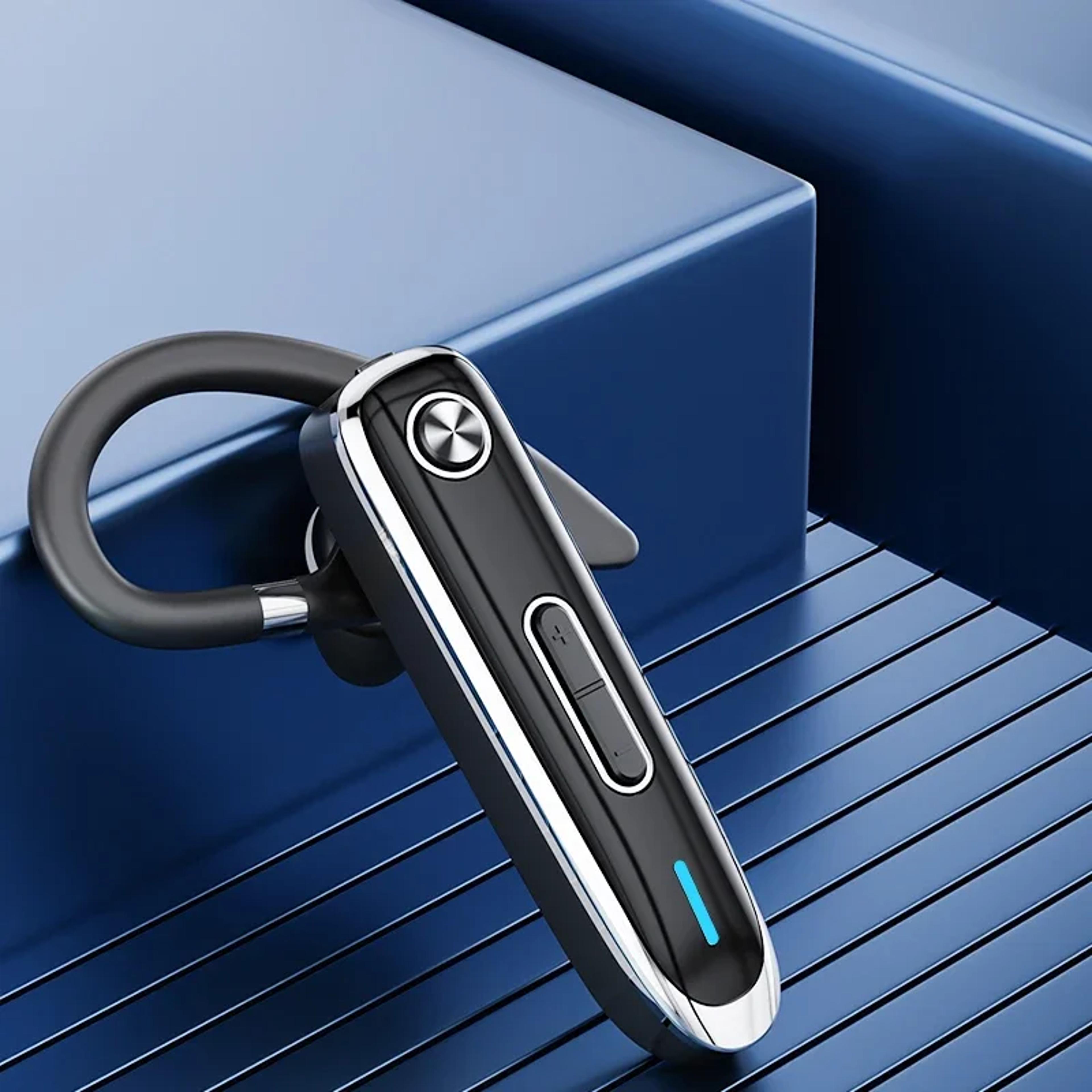 bluetooth business headset single wireless earbud with hd microphone for driving and office