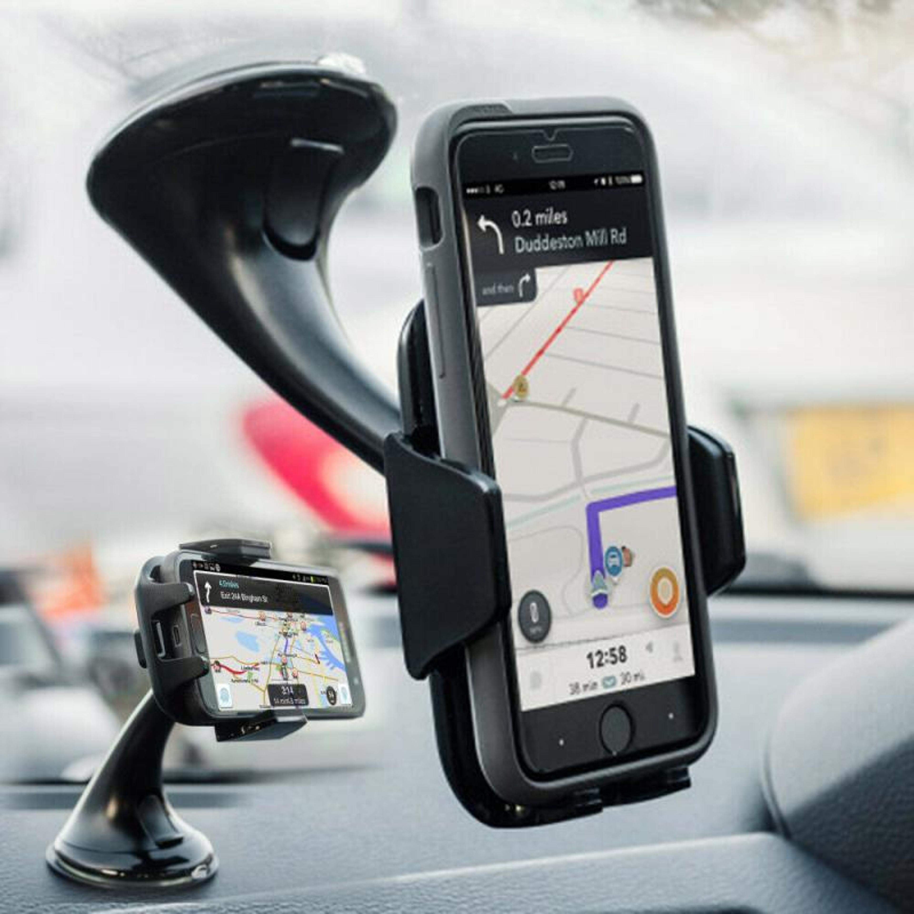 universal car phone holder suction cup dashboard & windshield gps mount stand