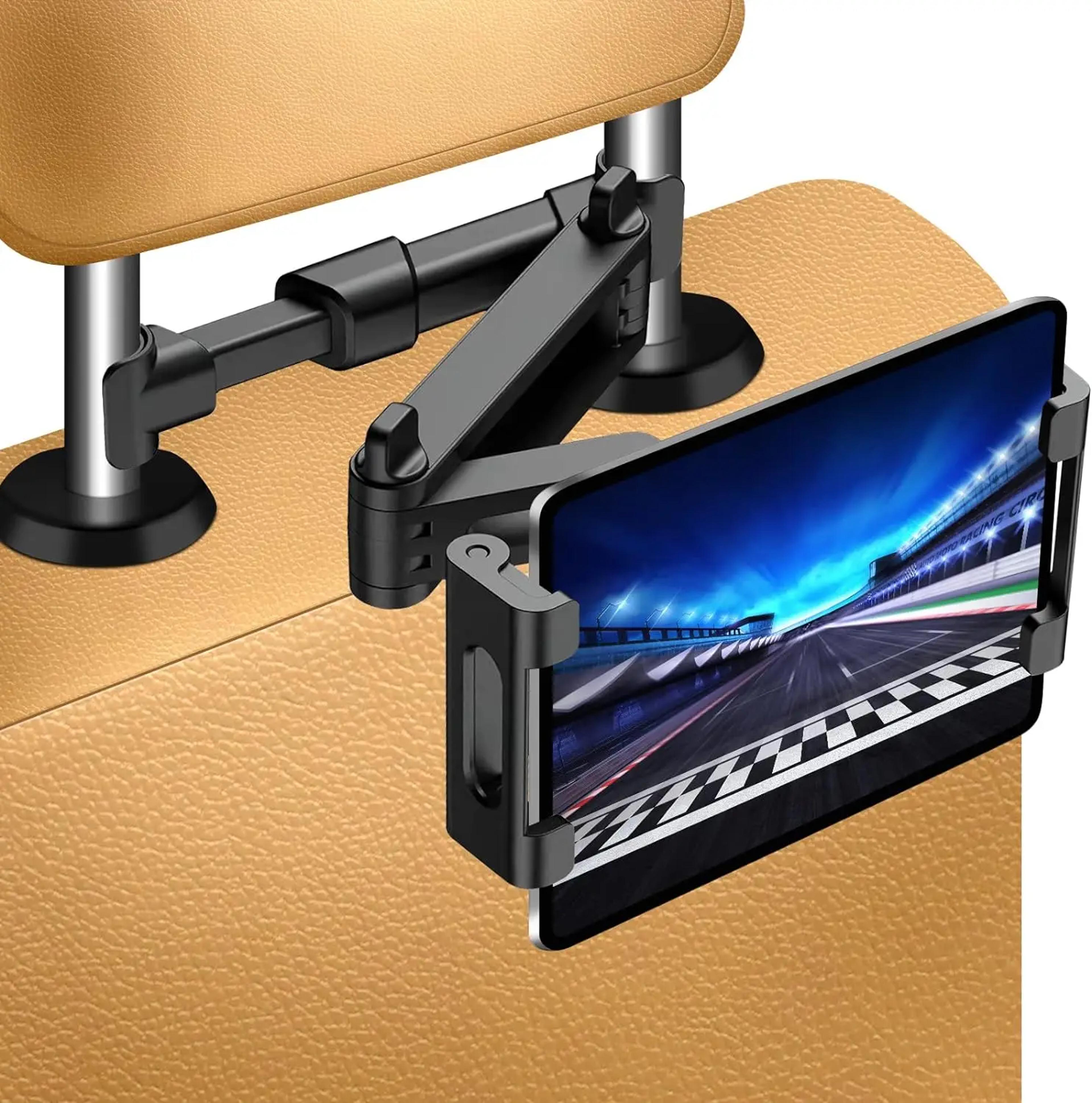 rotating car tablet holder adjustable tablet headrest mount for ipad tablets & phones
