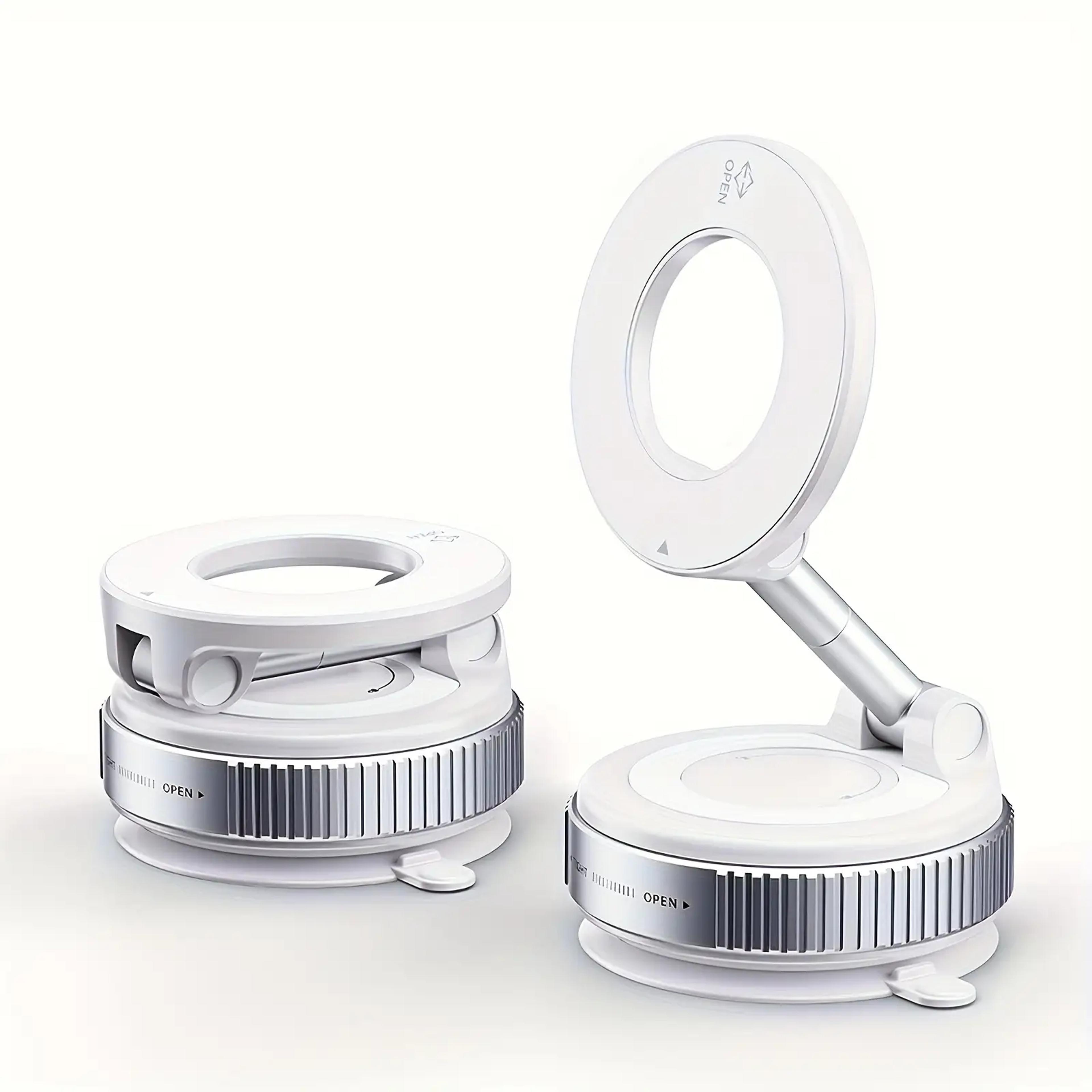 magnetic car phone holder with vacuum suction adjustable foldable magsafe mounts