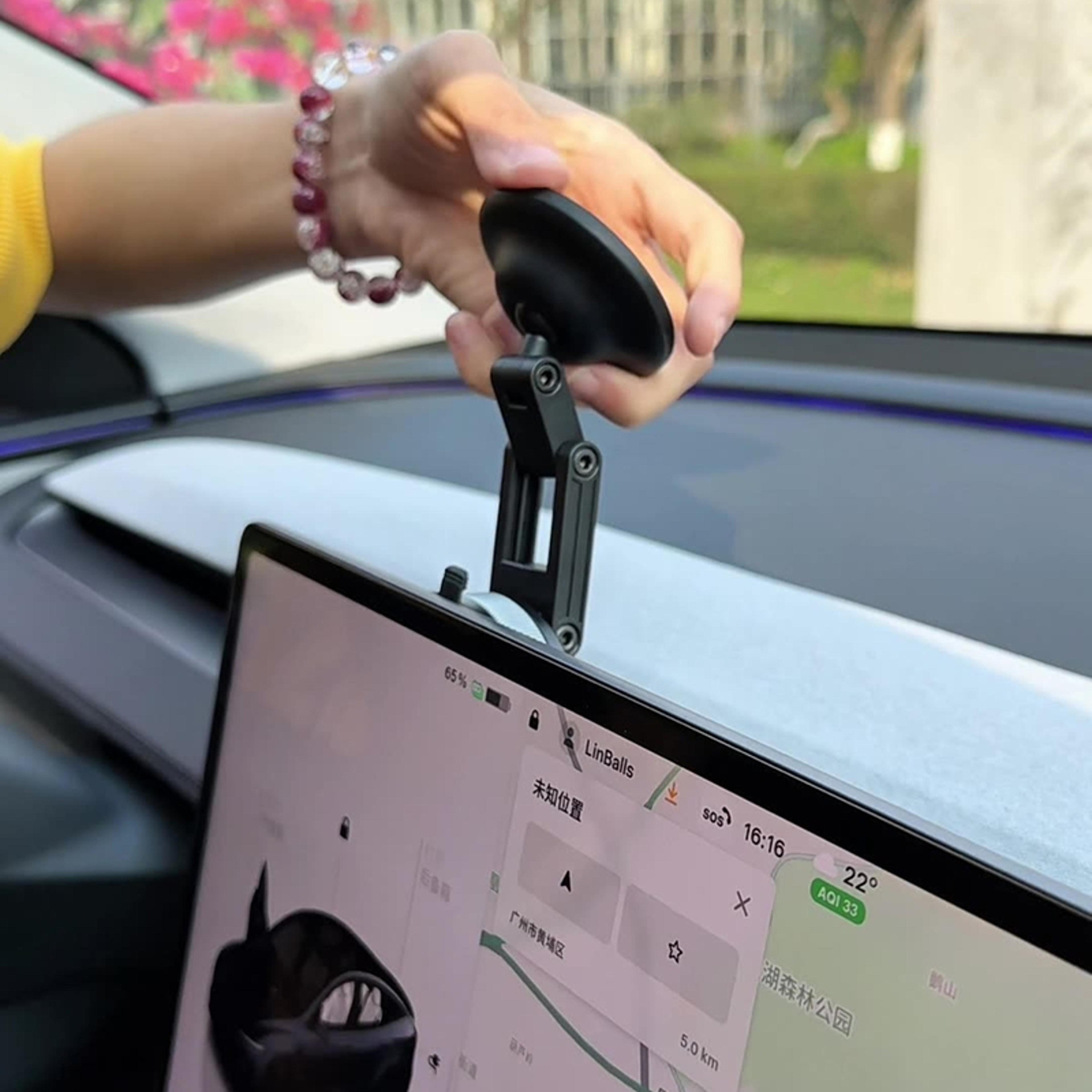 magnetic car phone holder with suction cup rotating foldable extendable car phone mount