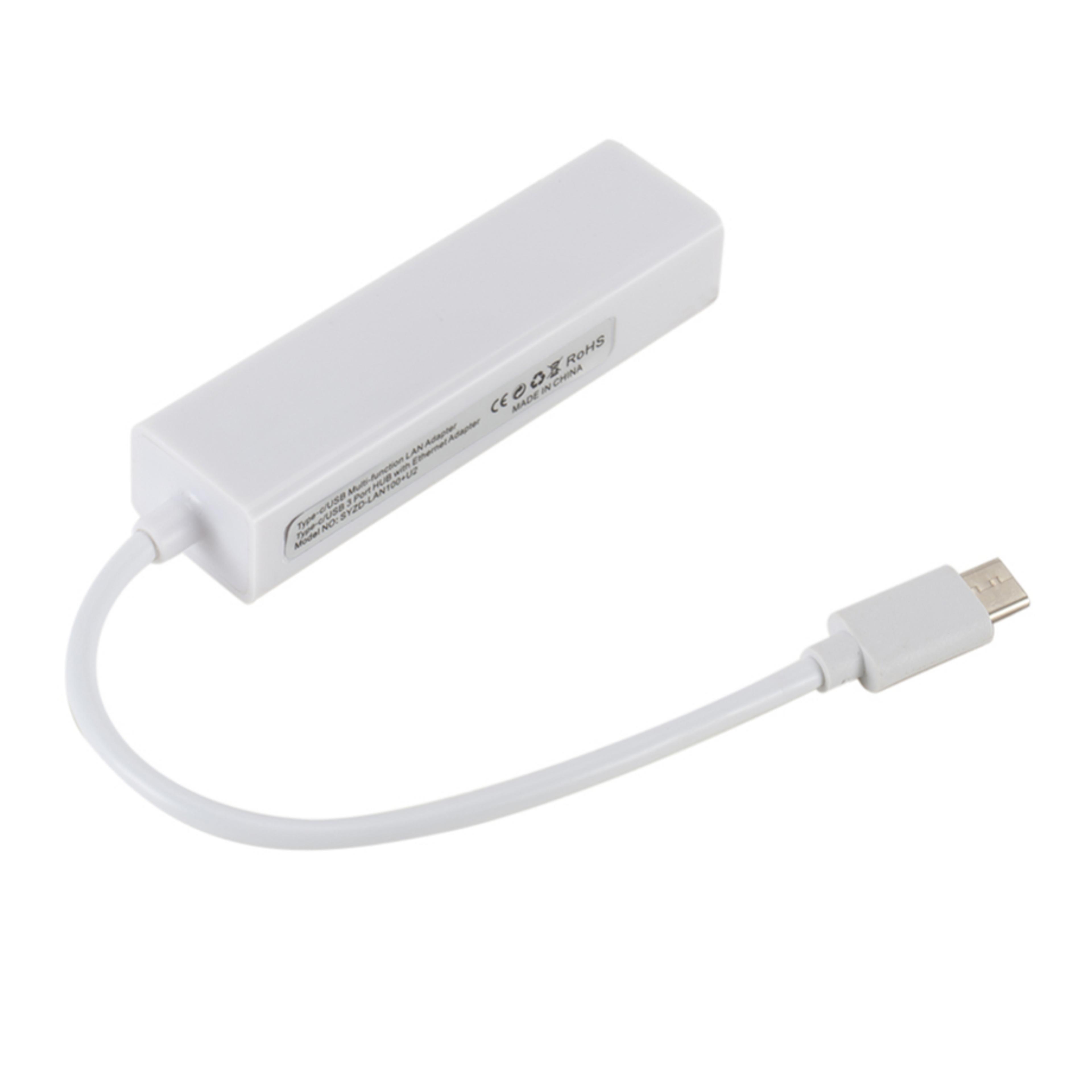 usb c hub with ethernet usb ports lan adapter for macbook laptop & tablets