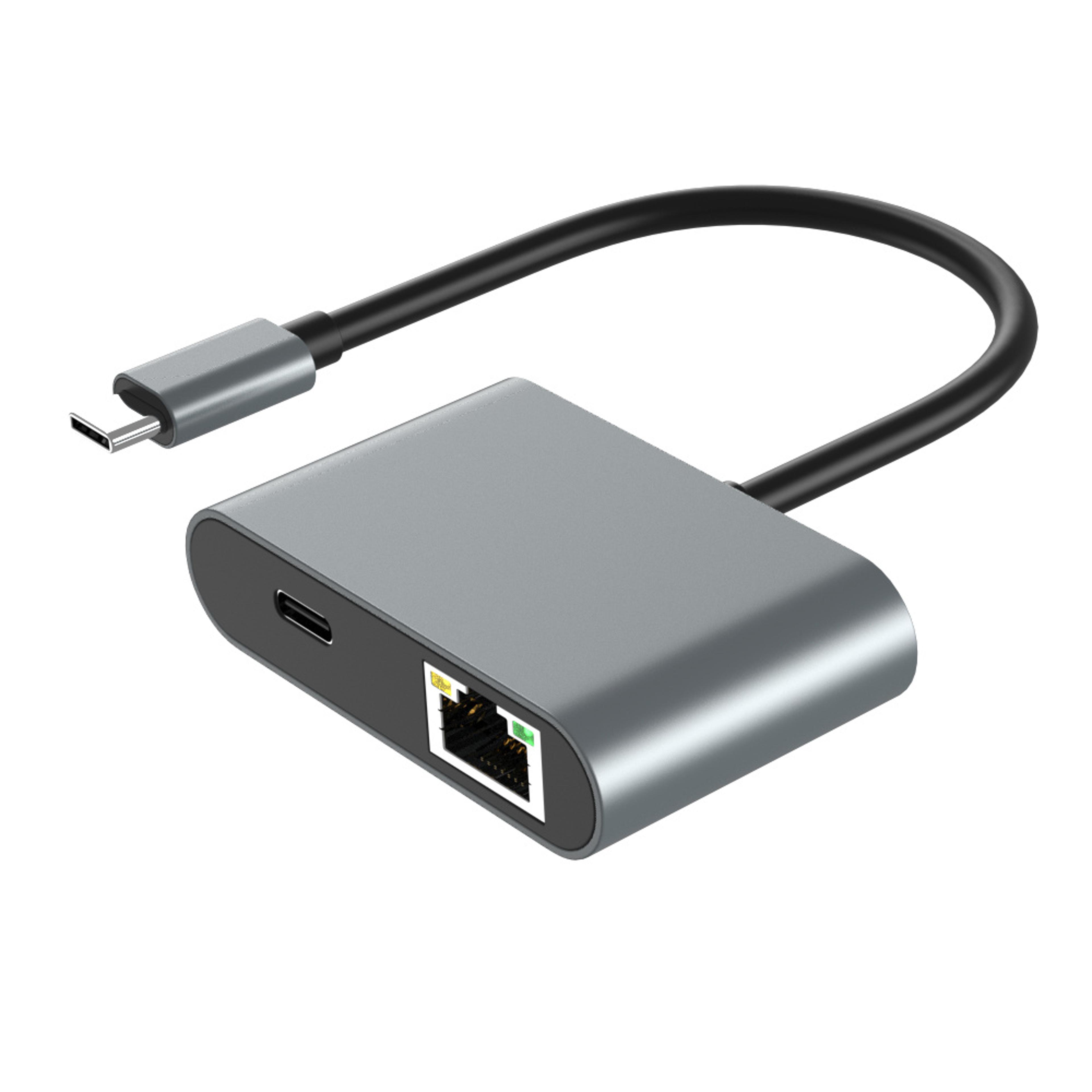 usb c to ethernet adapter with gigabit lan pd charging & dual usb hub