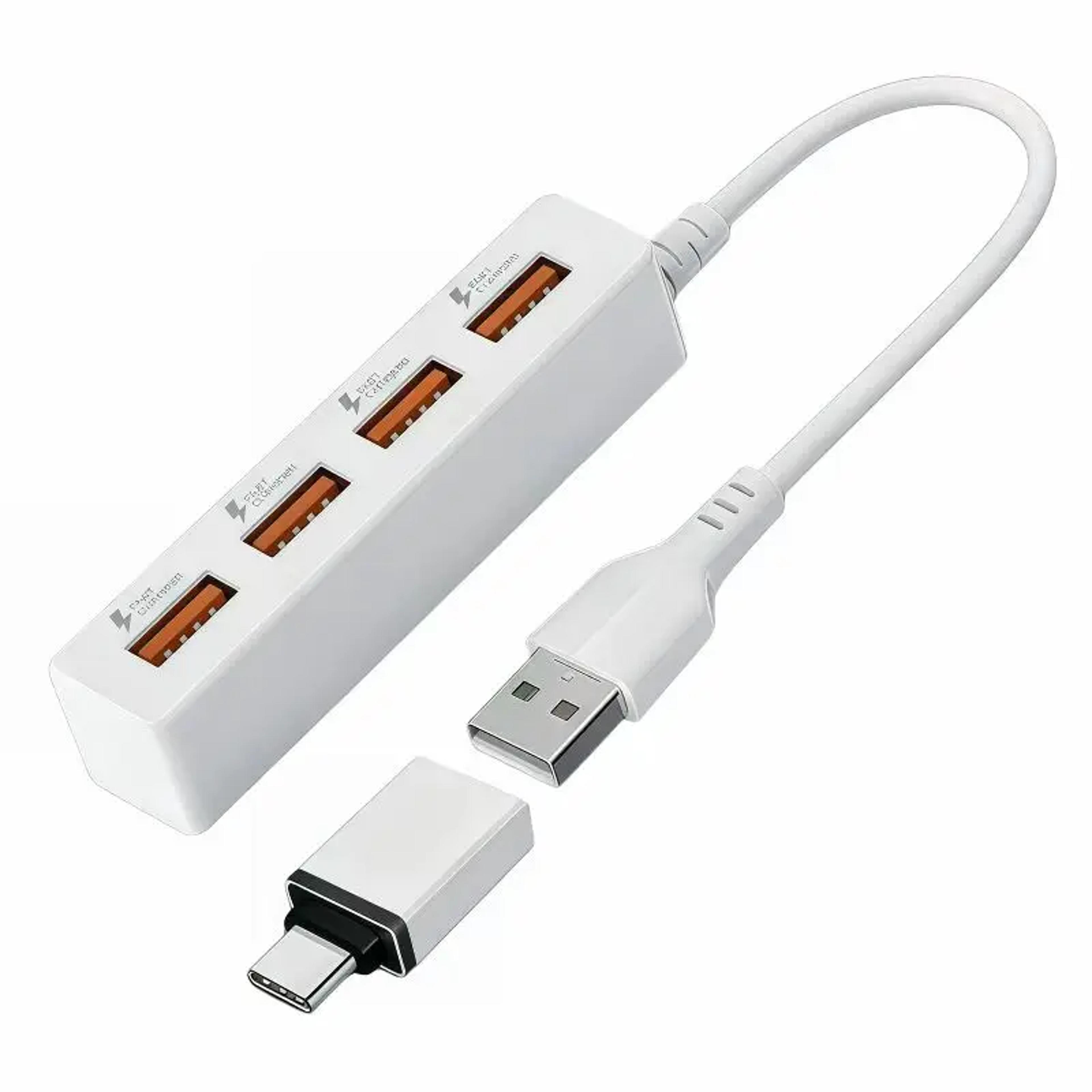 ultra slim usb c hub port usb adapter with extension cable for laptop tablet & smartphone