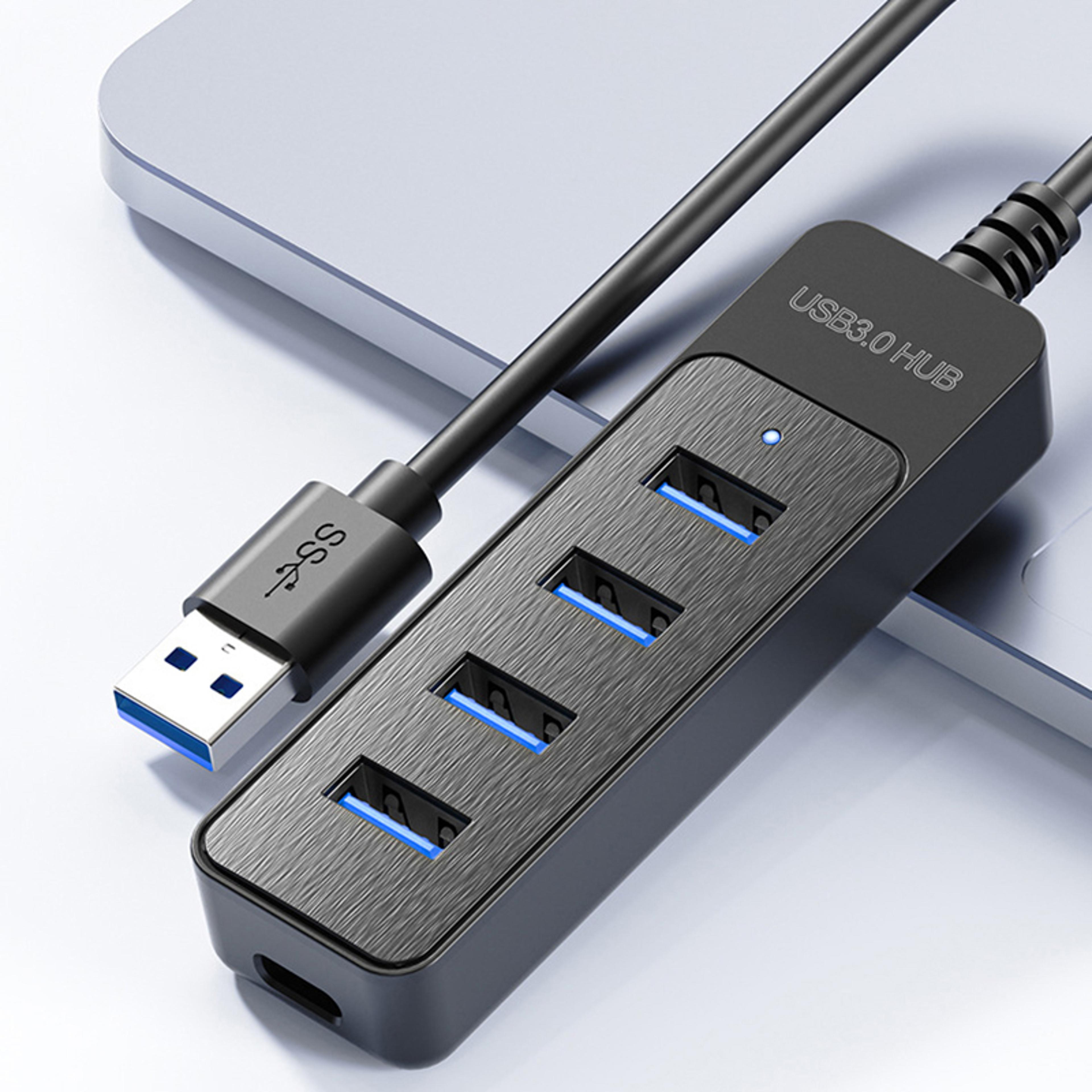usb hub with type c power port high speed usb splitter for laptop & macbook