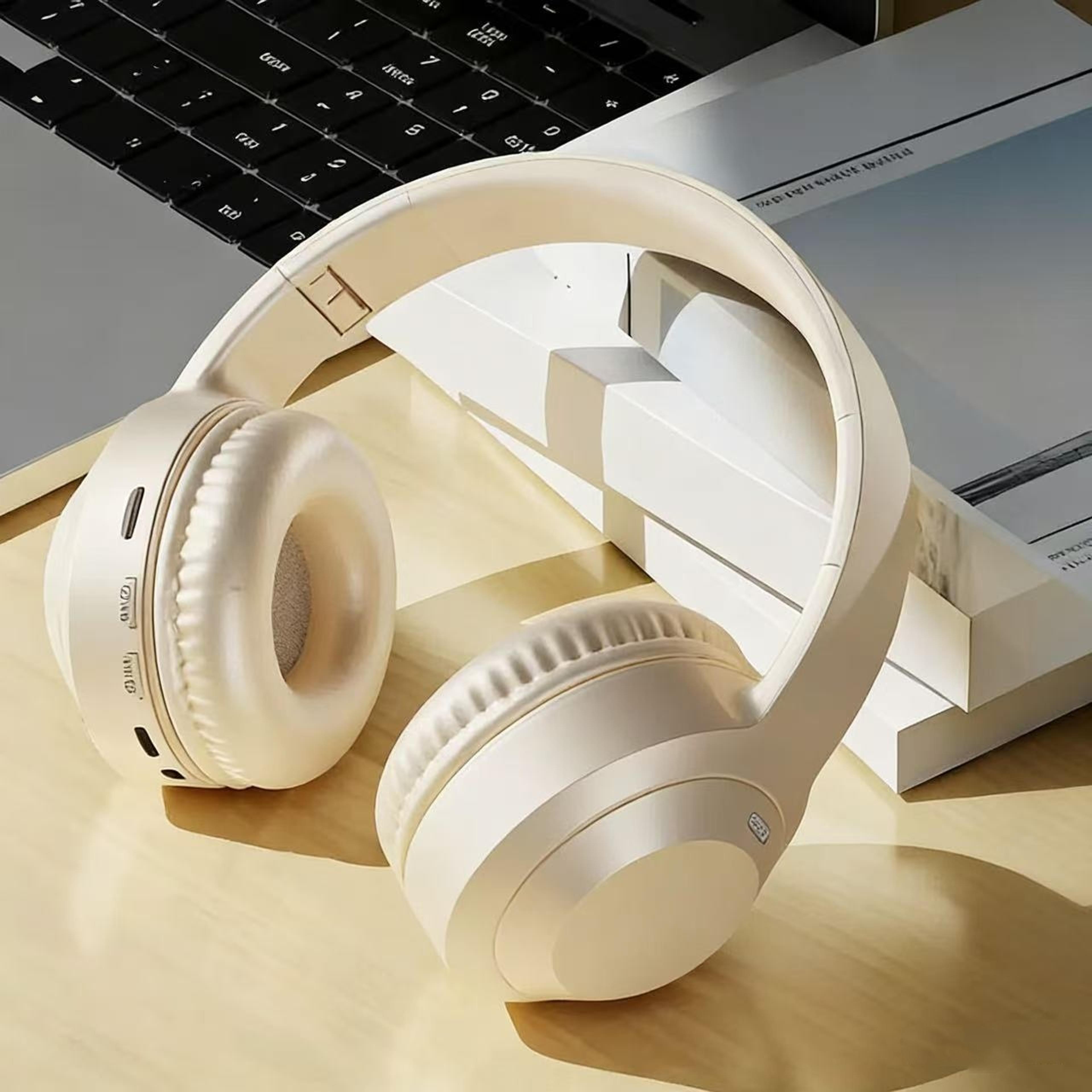 bluetooth wireless over ear headphones with hifi stereo tf card aux & noise reduction