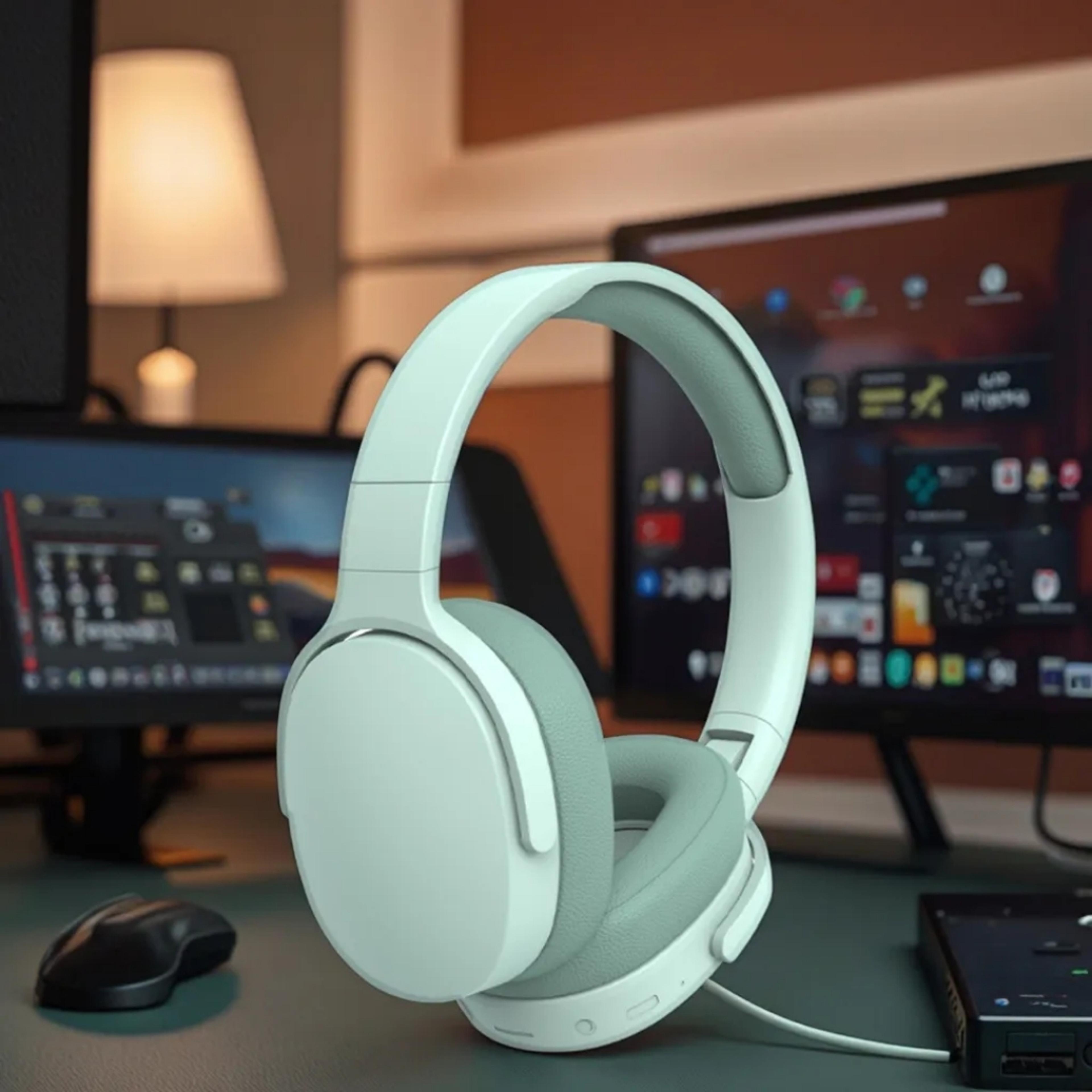 bluetooth gaming headset with microphone hifi stereo foldable wireless headphones low latency