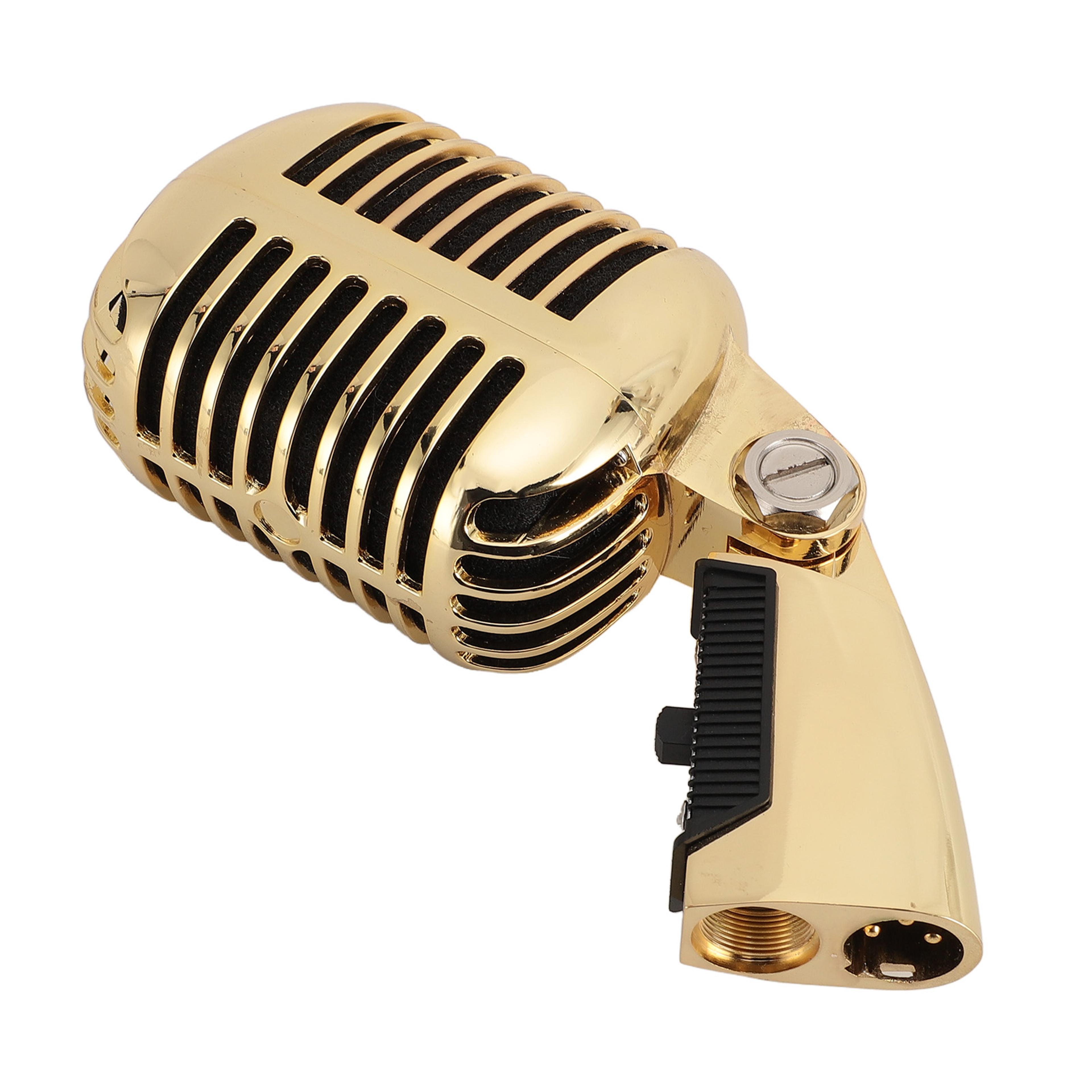 vintage retro dynamic microphone with rotating stand for ktv singing & stage performances