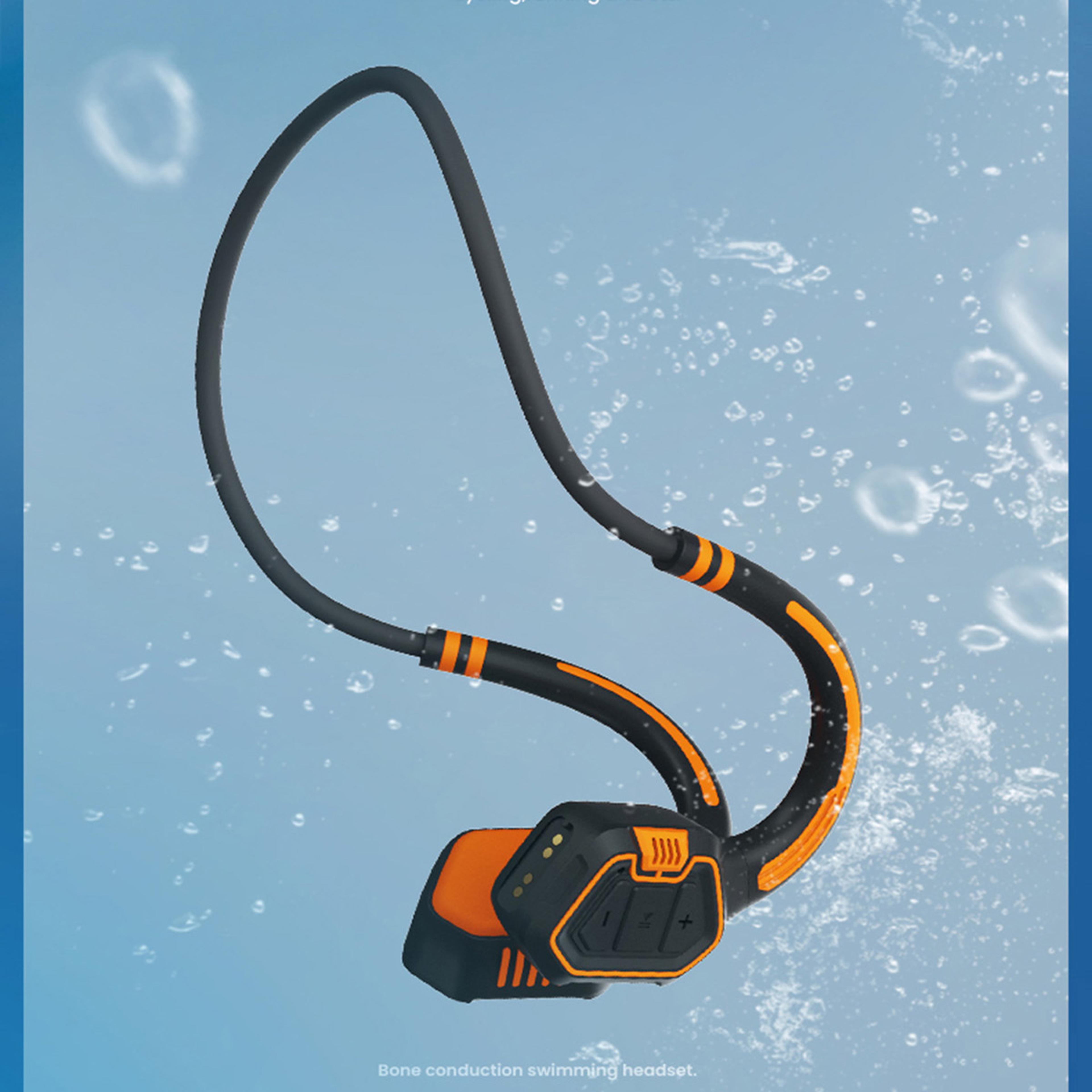 bone conduction headphones with player waterproof wireless sports headsets