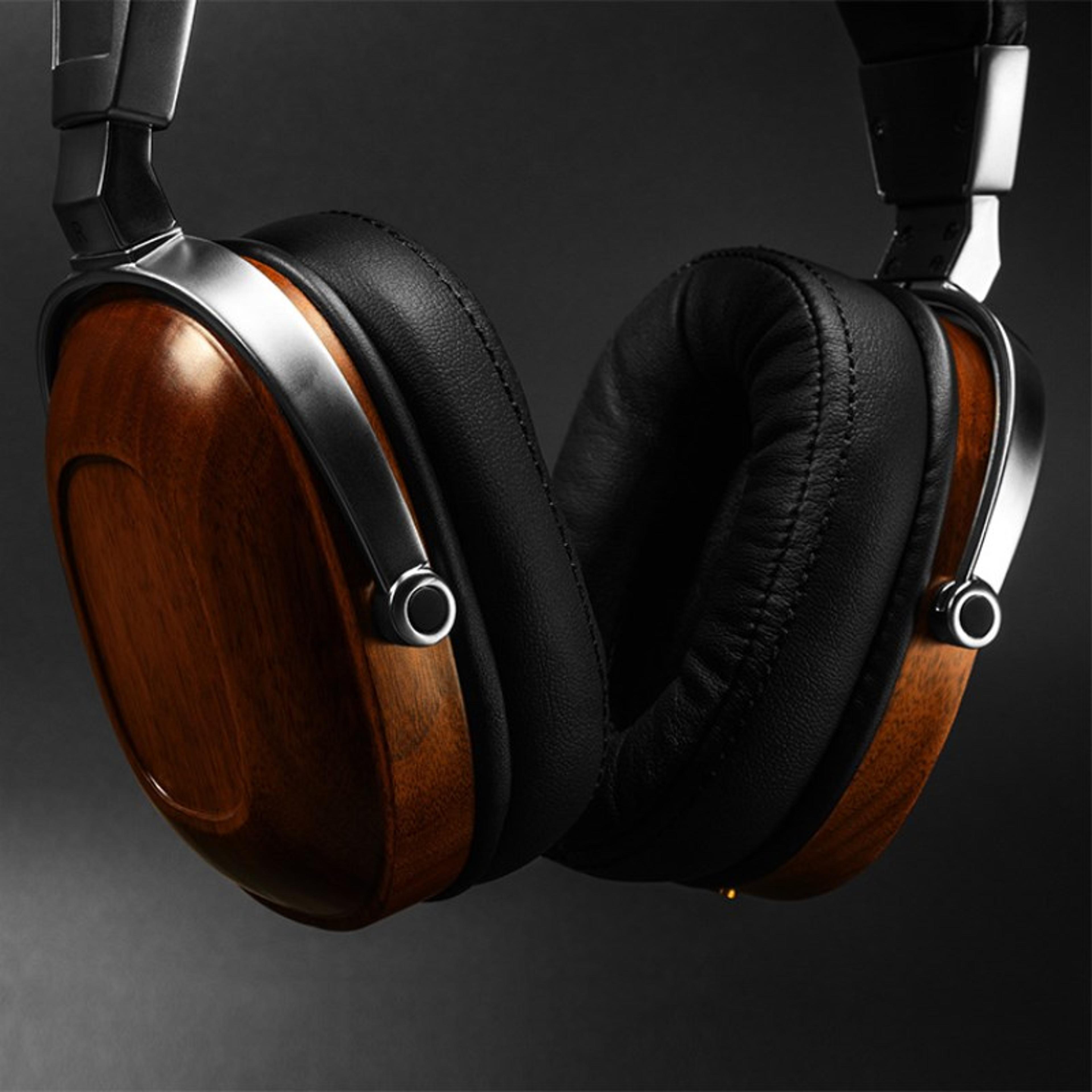 walnut wood over ear headphones with beryllium drivers