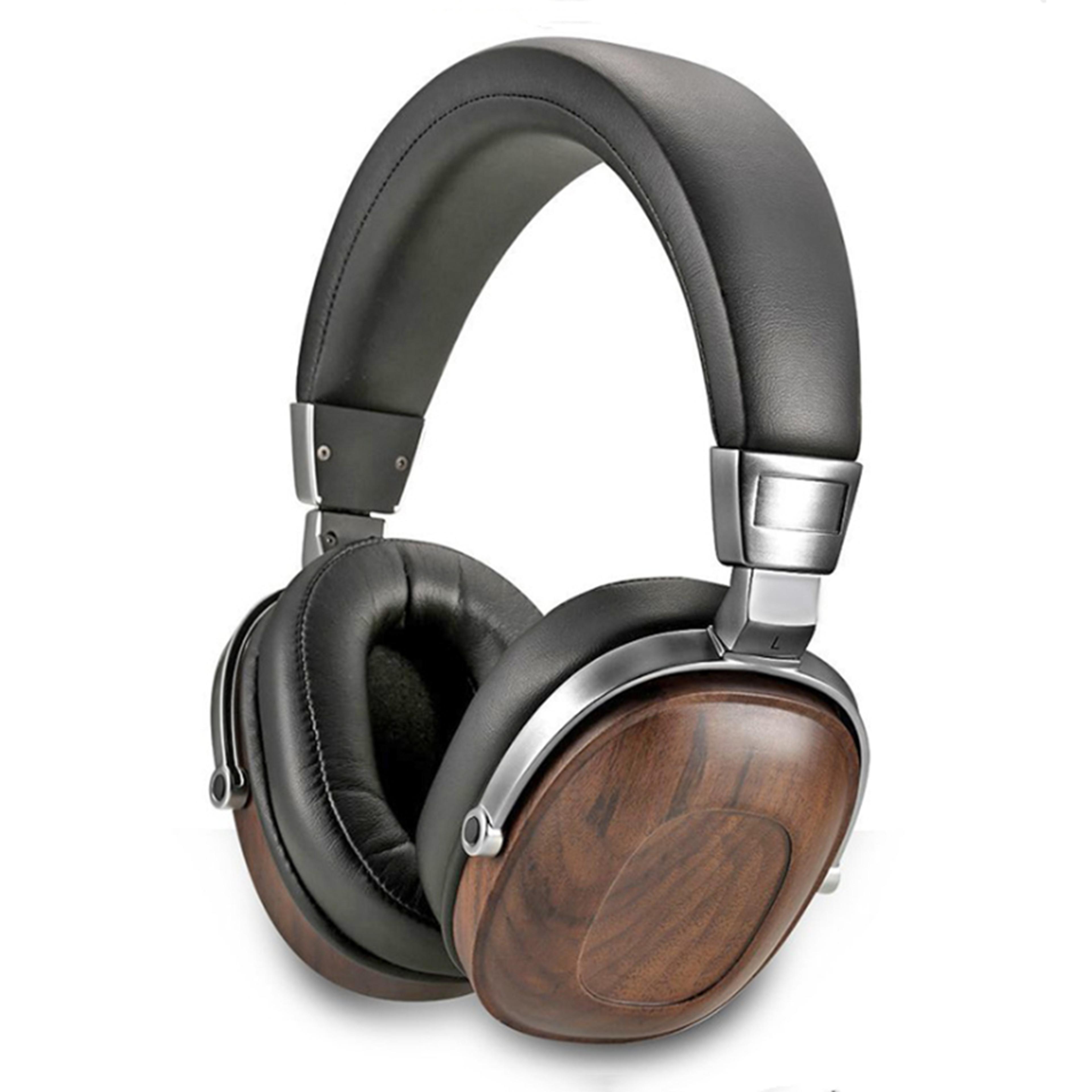 hifi walnut wood over ear headphones with beryllium drivers