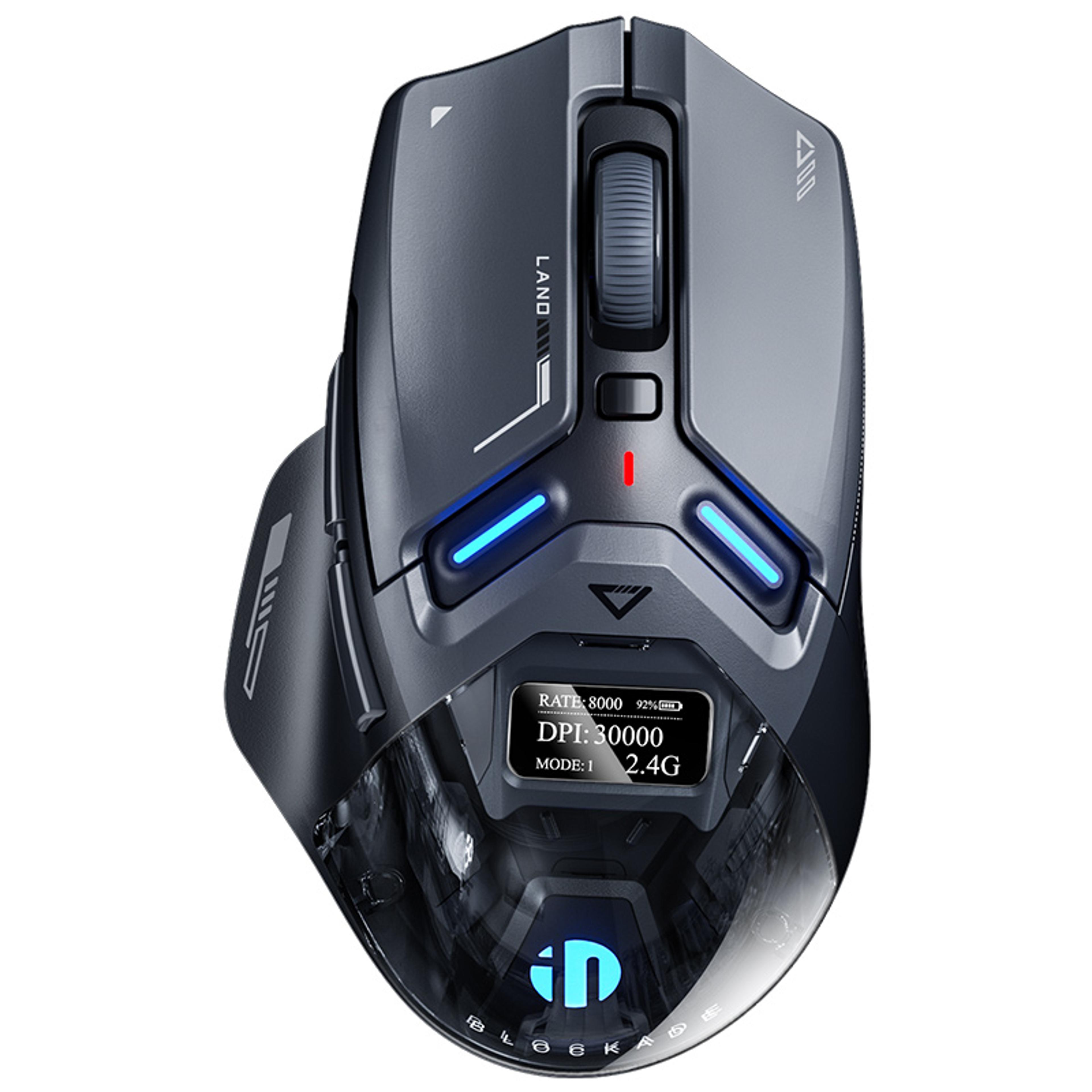 ultra wireless gaming mouse with sensor oled display & vibration feedback