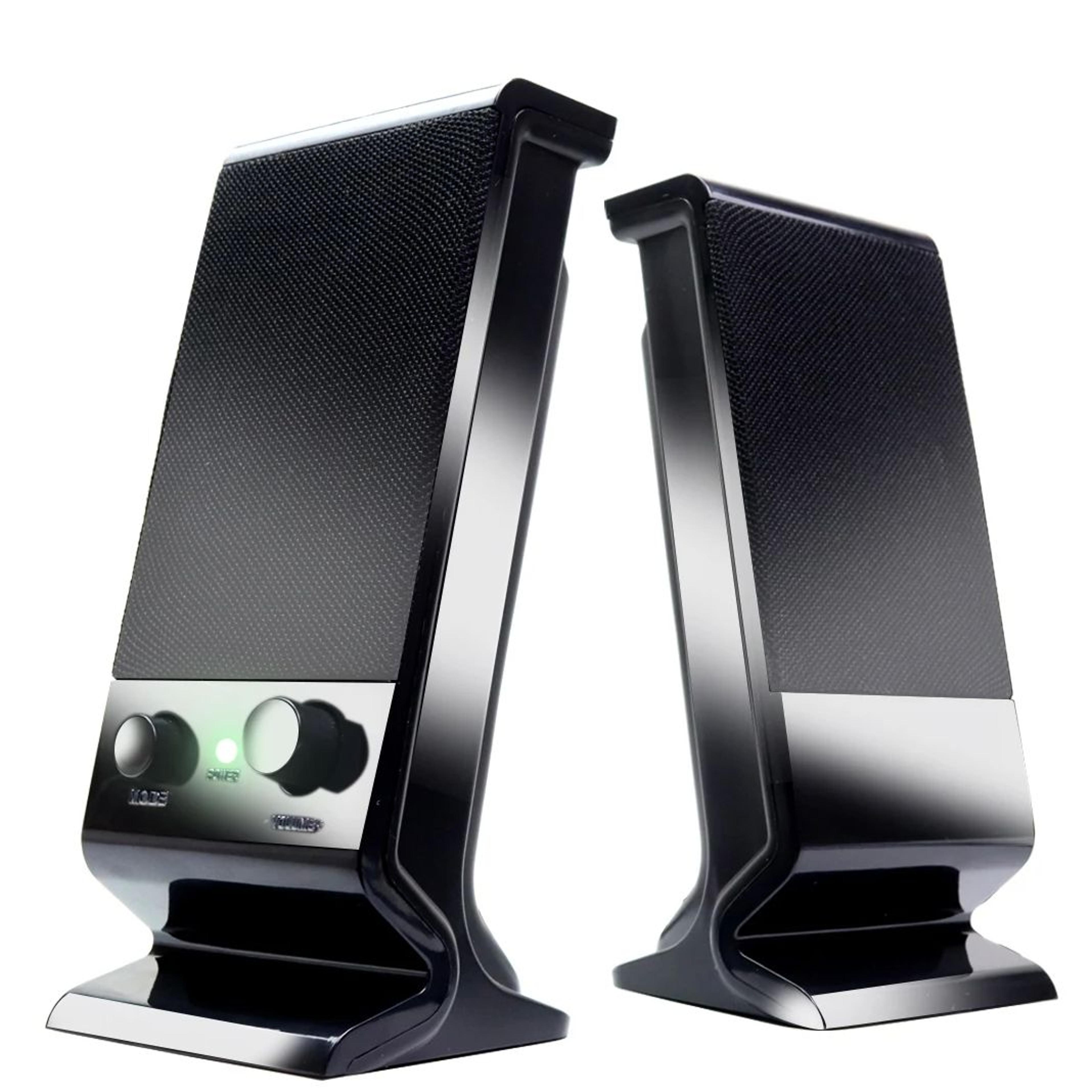 usb powered computer speakers with volume control and audio for laptop & desktop