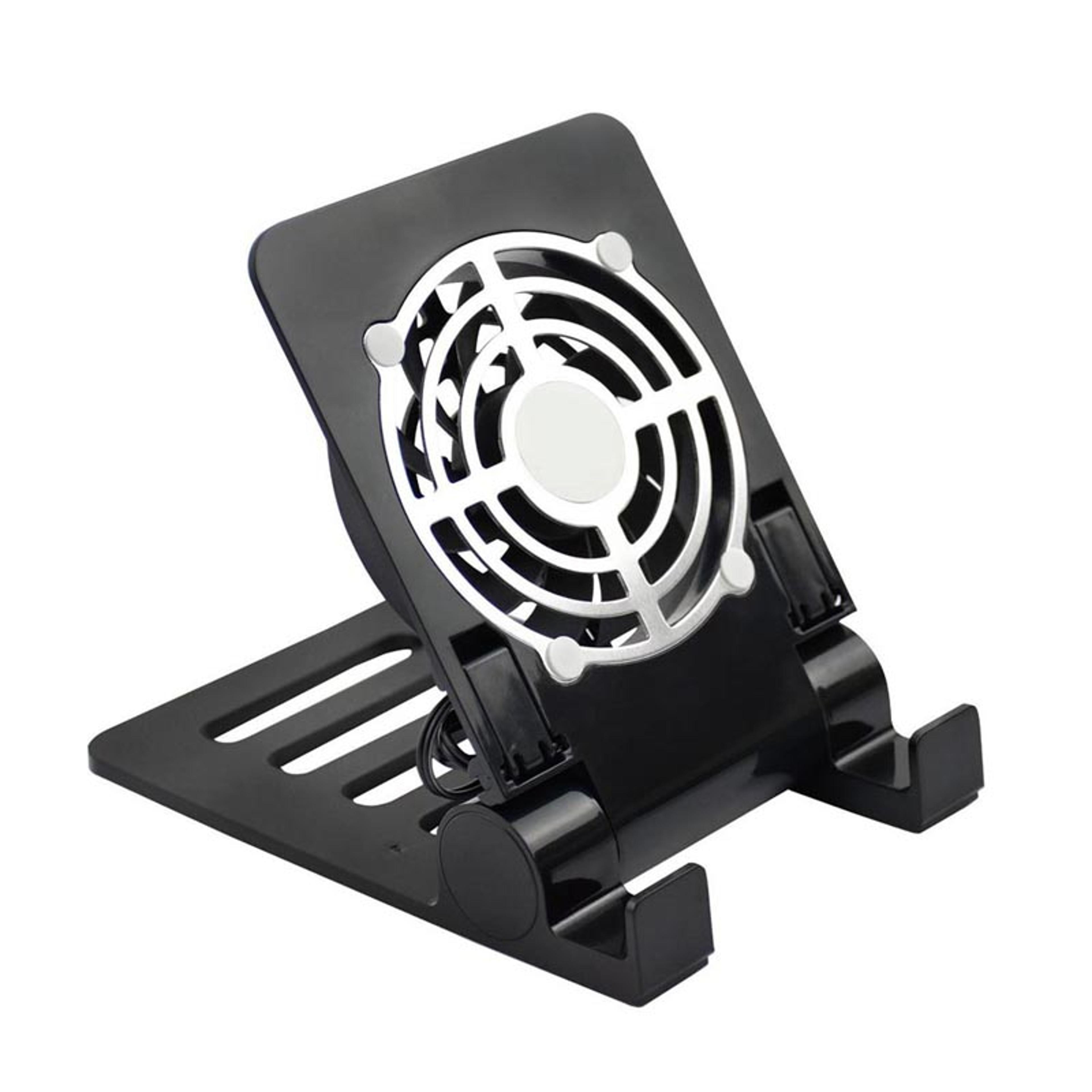 usb desk fan with foldable phone & tablet stand cooling pad for laptops