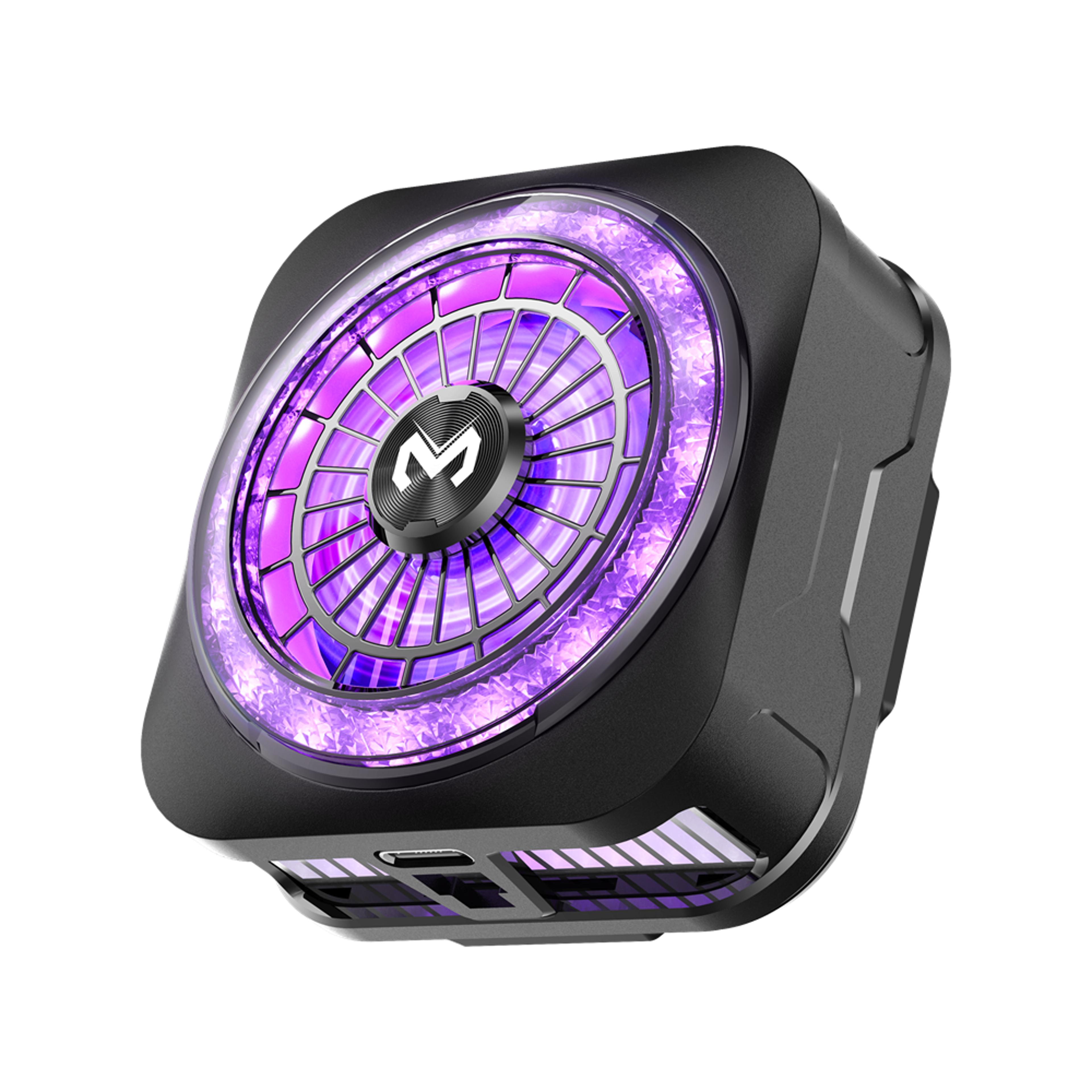 magnetic phone cooler with tec chip dual airflow cooling fan for mobile gaming
