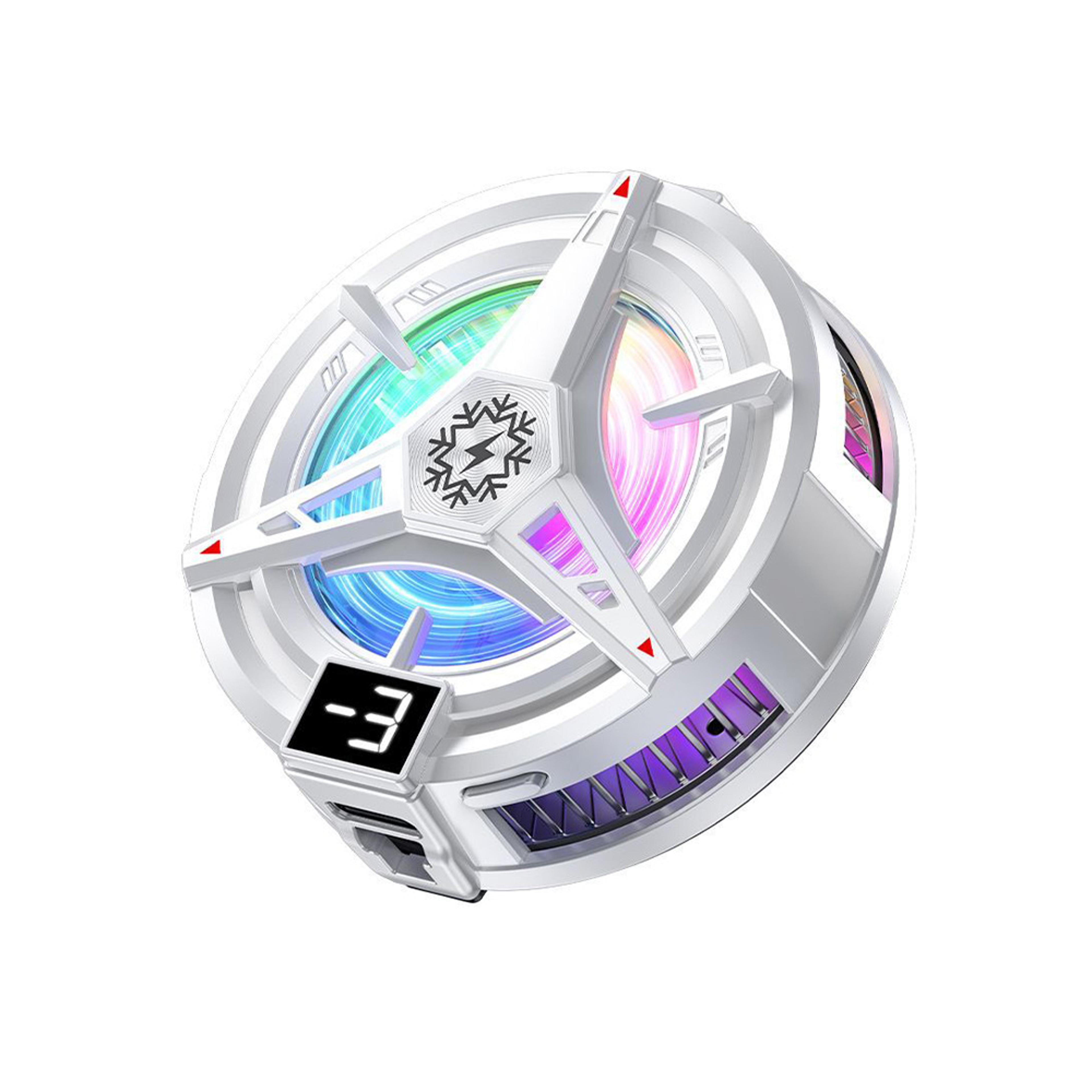 magnetic phone cooler with rgb light semiconductor cooling fan for magsafe iphone android & ipad