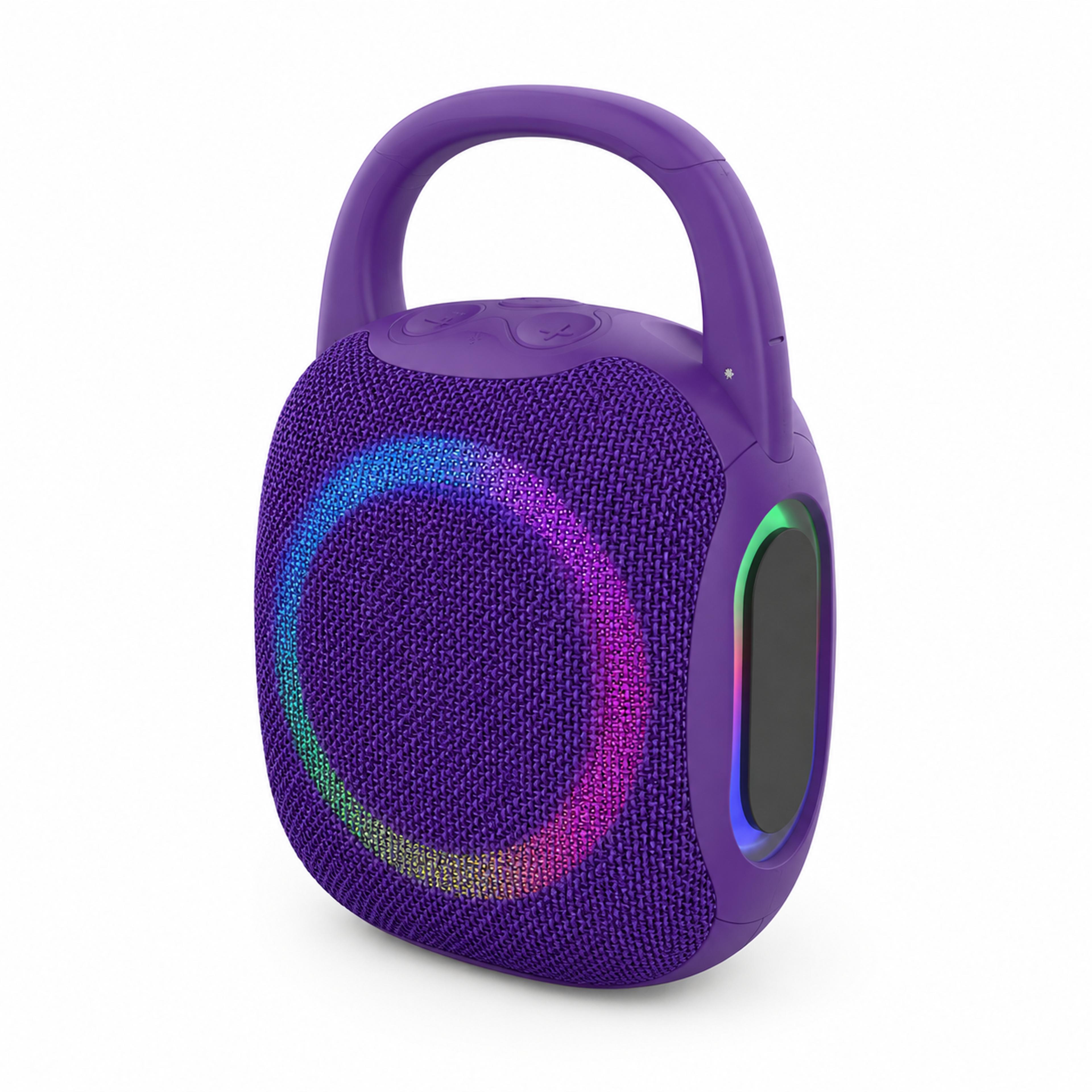 portable bluetooth speaker waterproof rgb wireless speaker with fm radio & type c charging