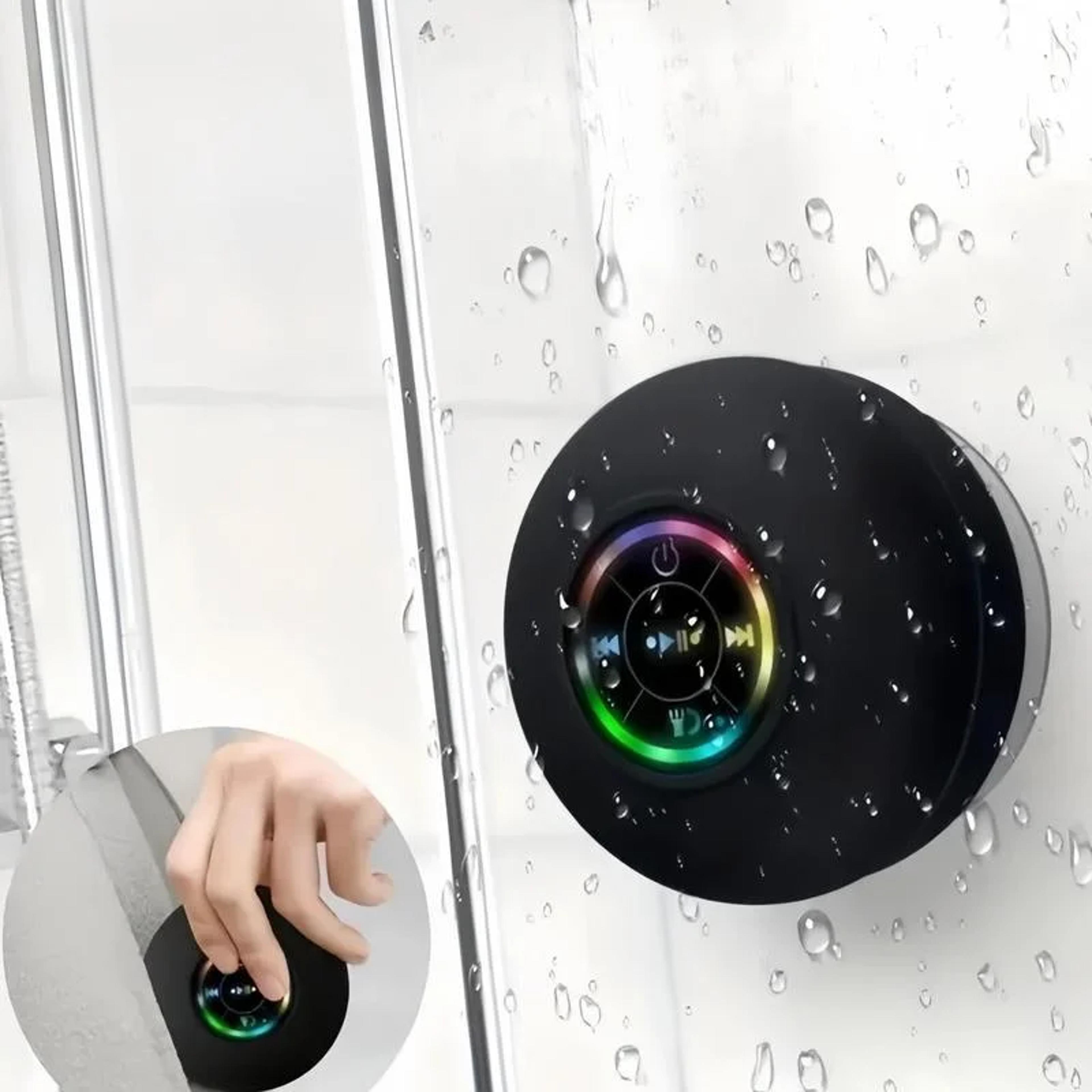 portable bluetooth speaker with led light waterproof suction cup shower speaker