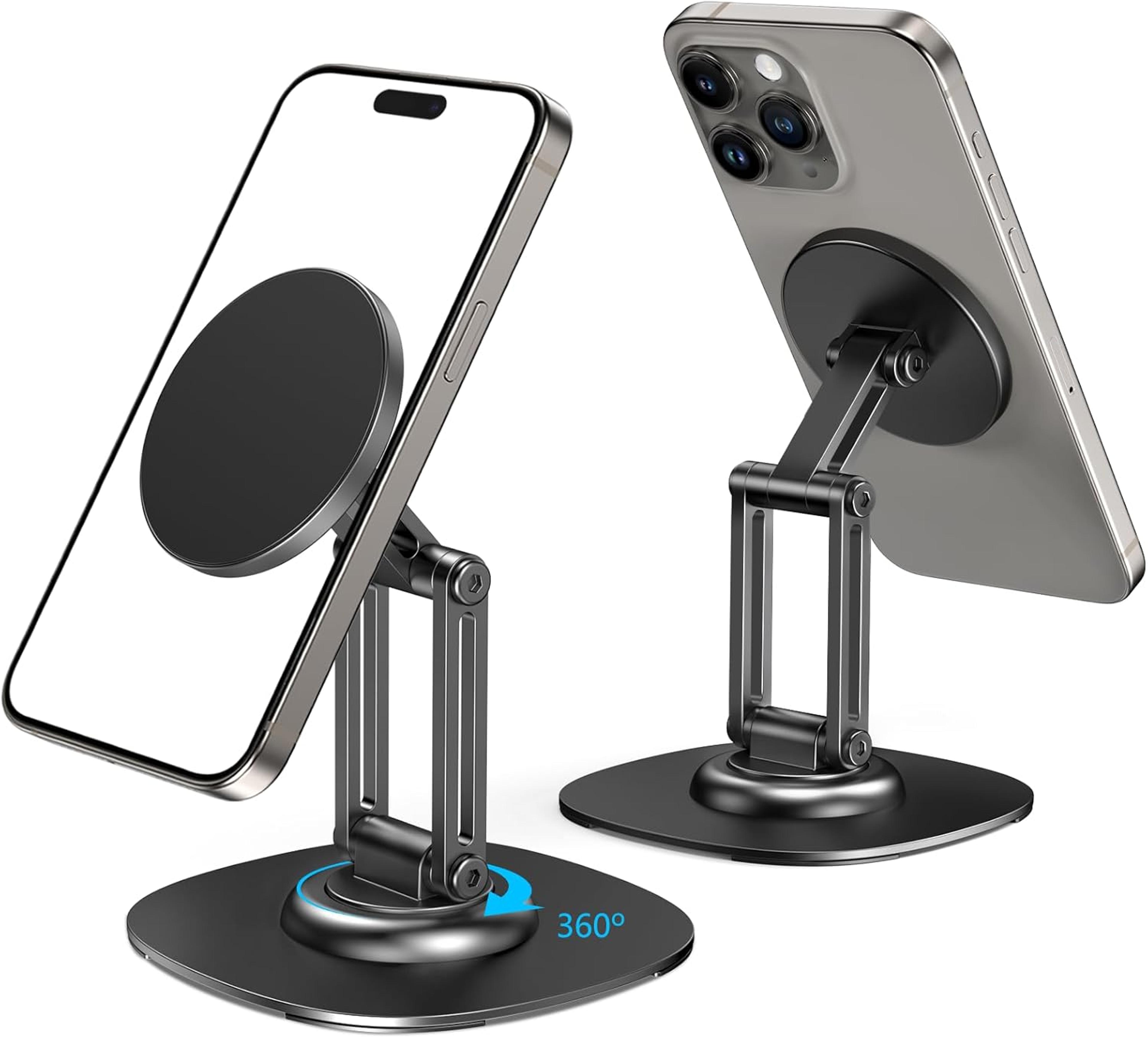 magsafe phone stand aluminum magnetic foldable desk phone holder with rotation