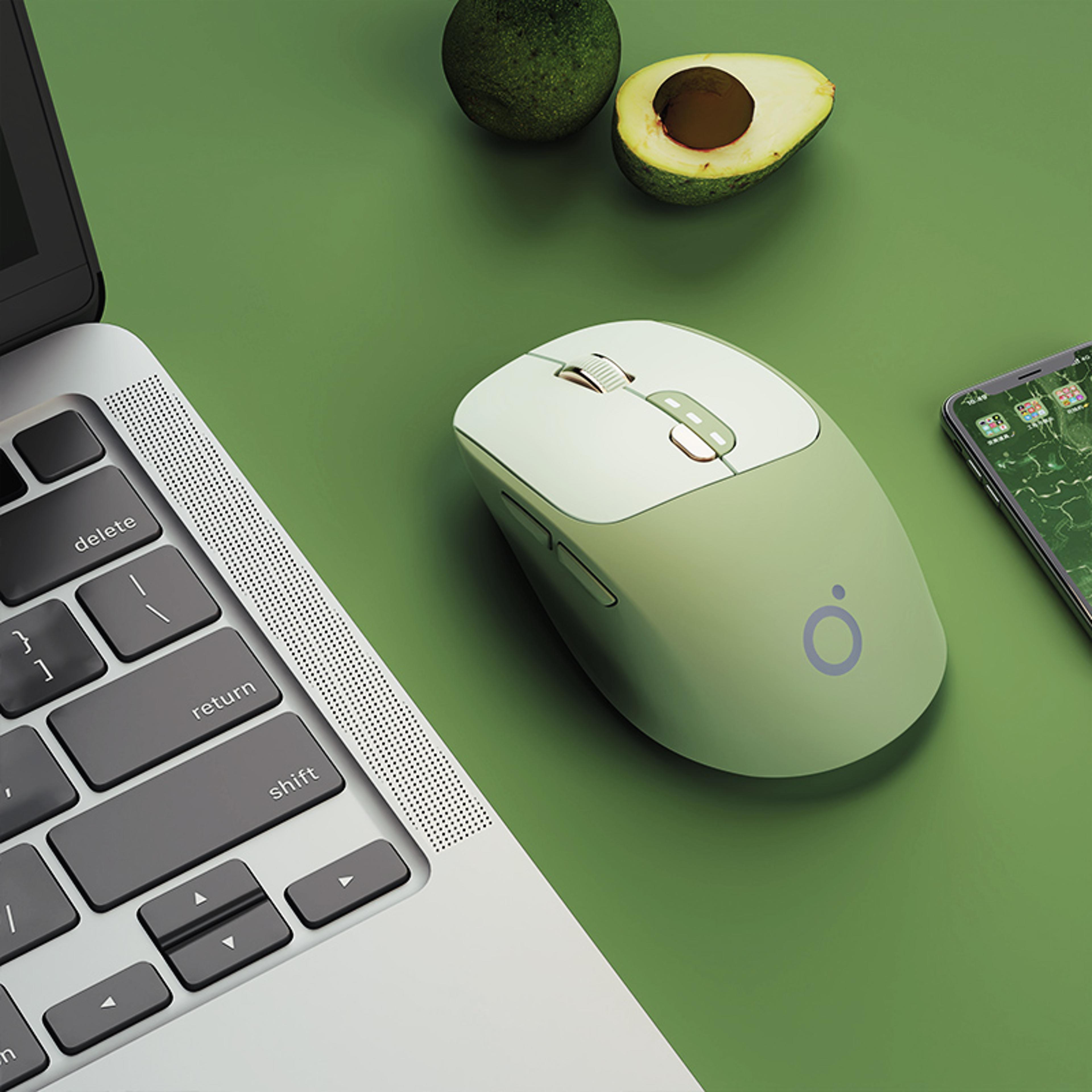rechargeable wireless bluetooth mouse with silent clicks and dpi for laptop & desktop