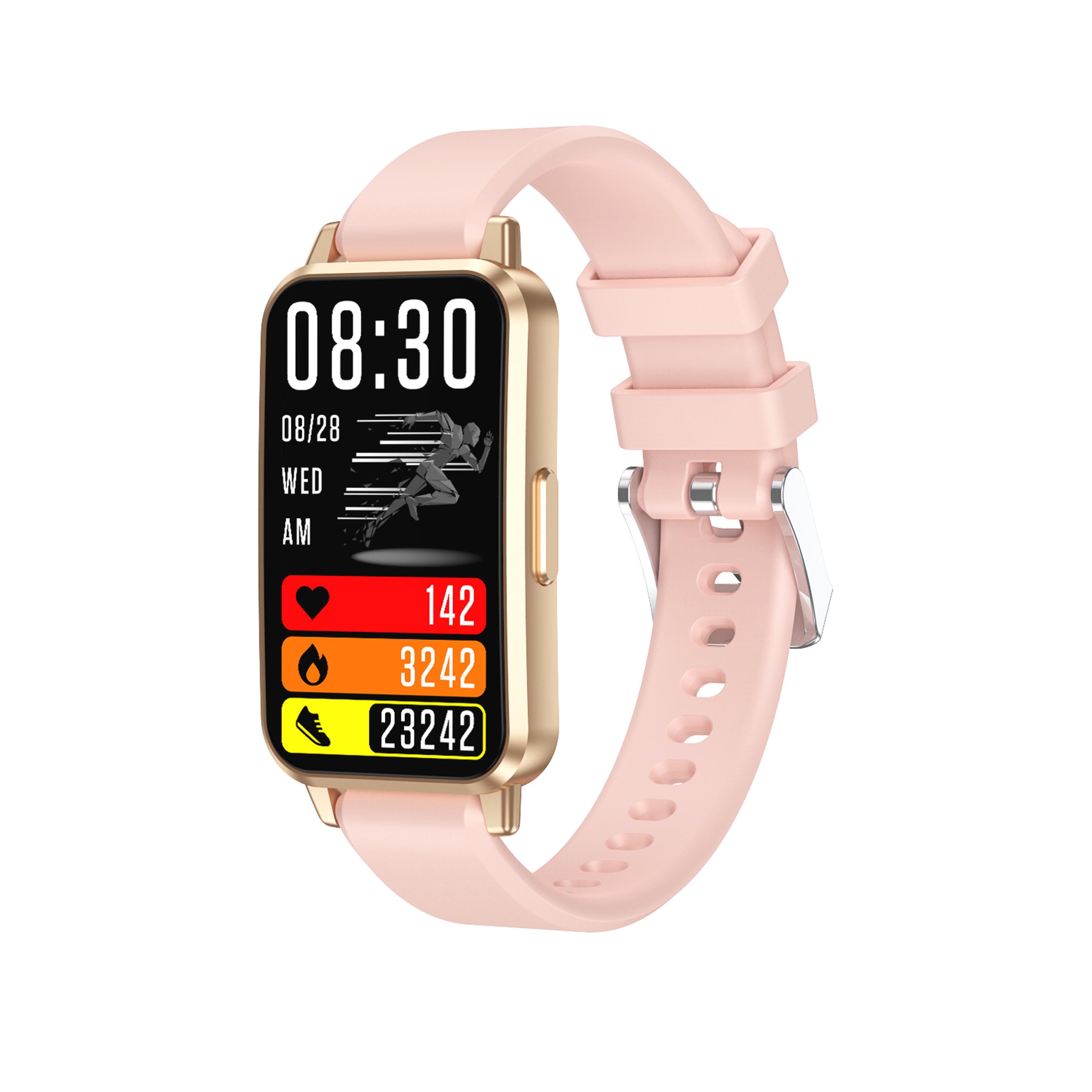 lunaglow bluetooth calling smartwatch for women with hd curved display fitness tracker & waterproof design