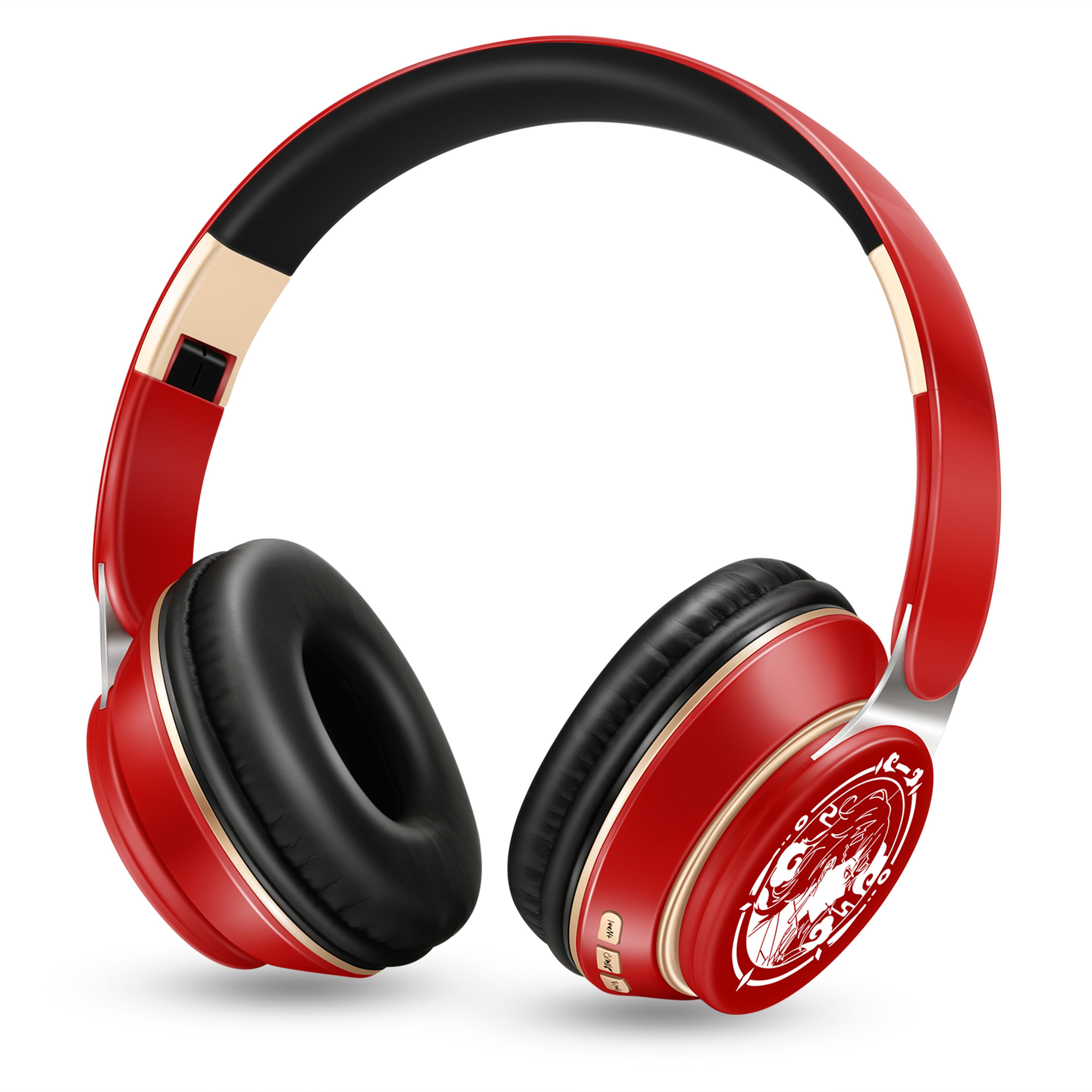 bluetooth headphones wireless headset with mp3 player fm radio & microphone for gaming and everyday listening