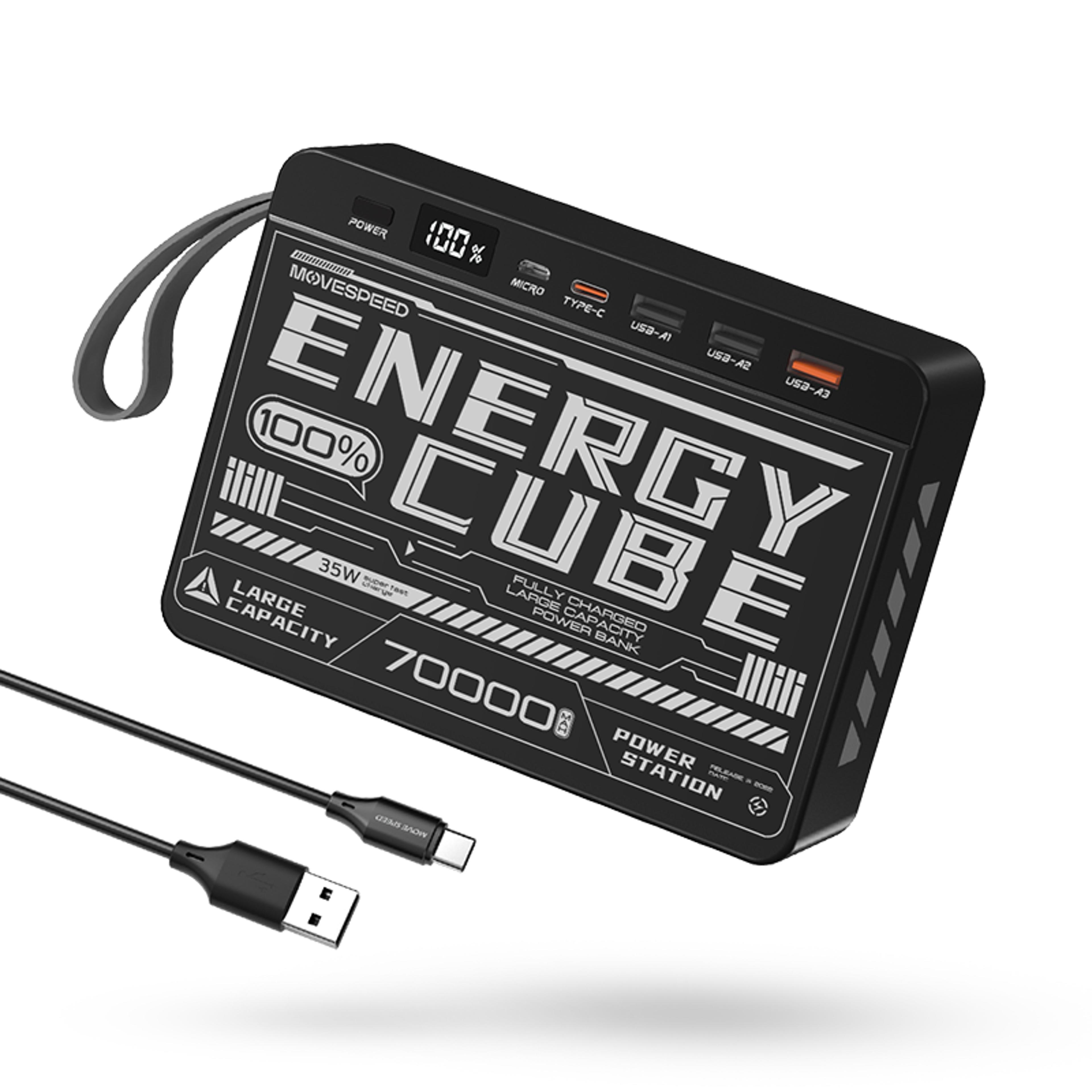 power bank portable power station with pd fast charging for travel & camping
