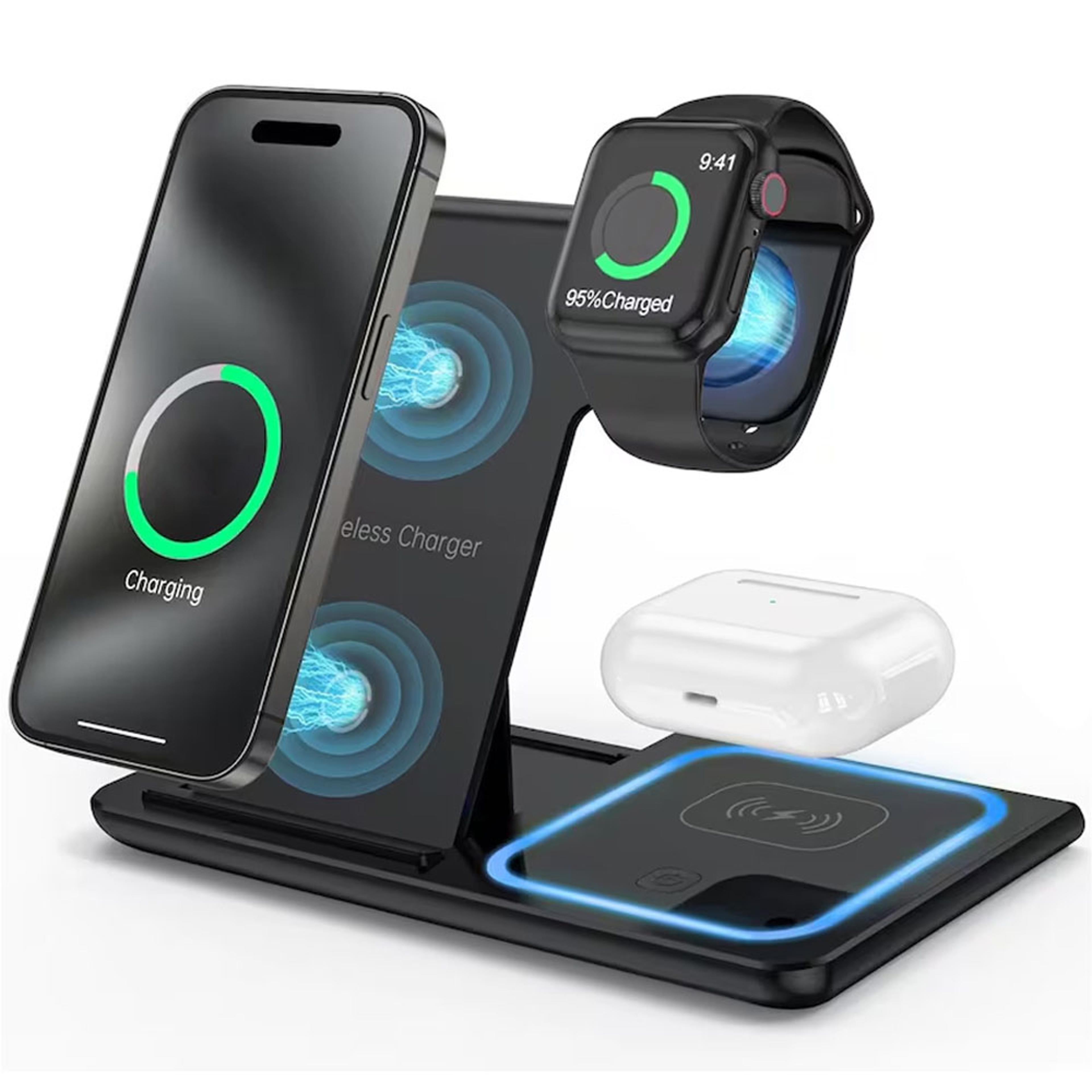 wireless charger magnetic charging stand for phone and watch
