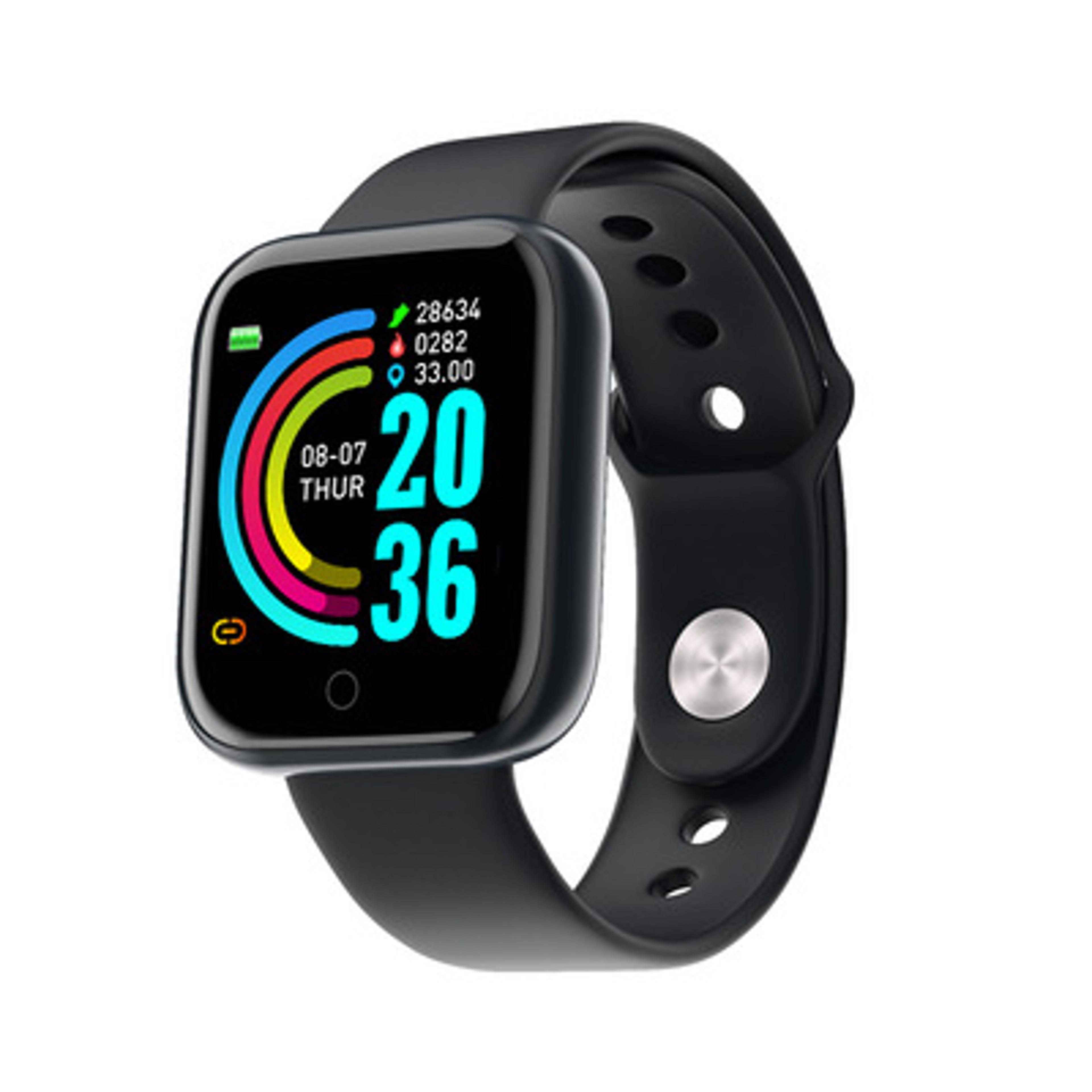 fitness smartwatch with heart rate monitor and waterproof design for android and iphone