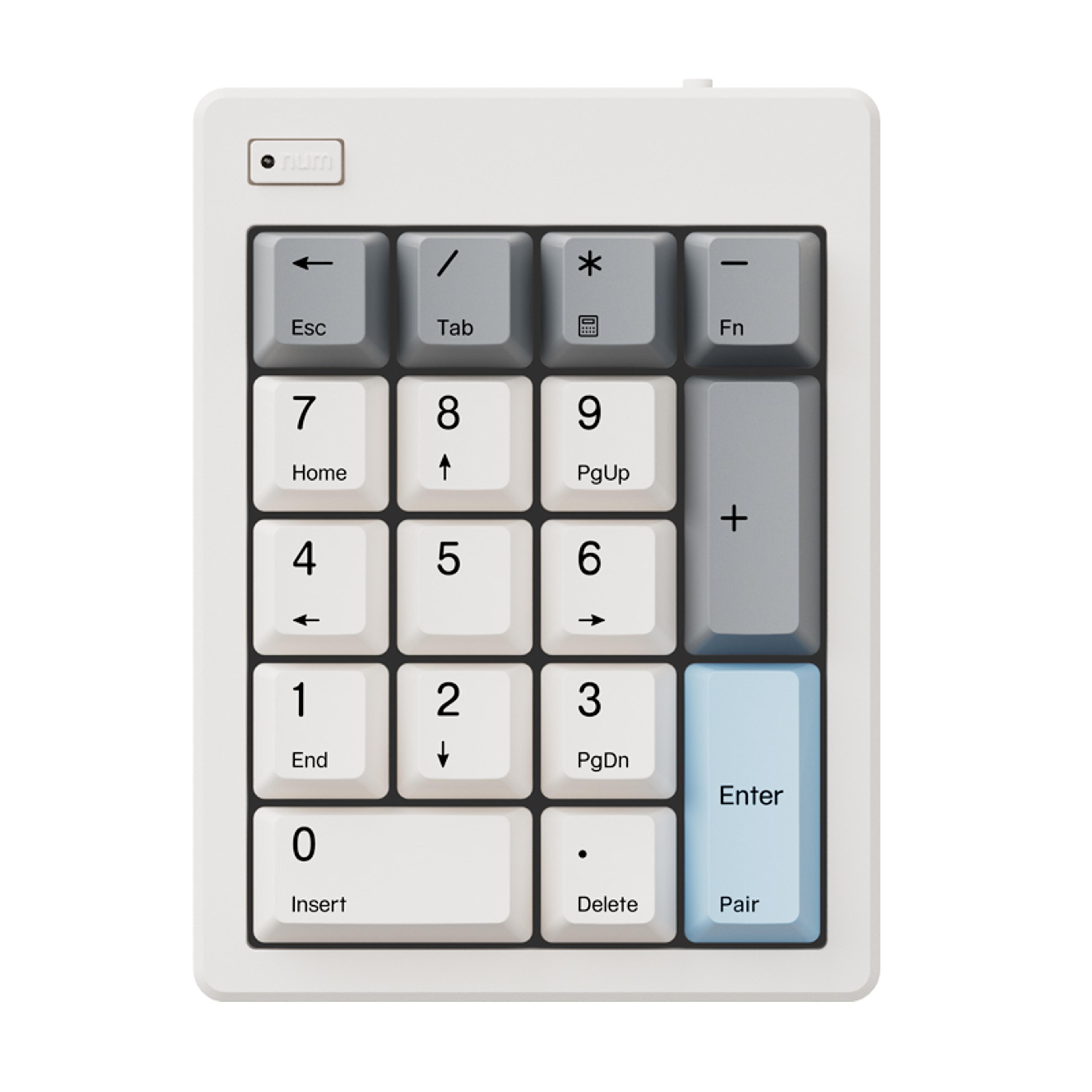wireless mechanical numeric keypad with bluetooth hot swappable keys