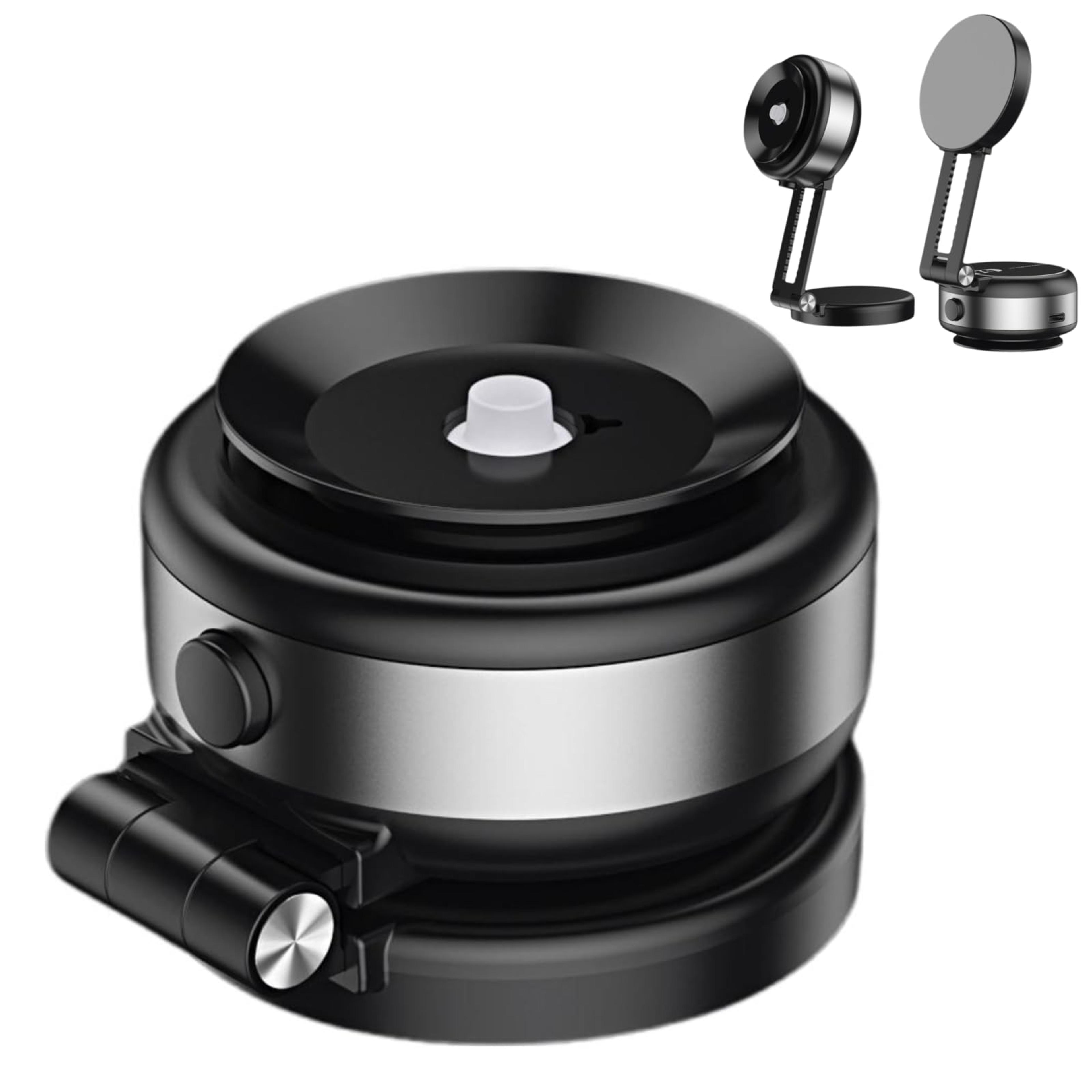 electric magnetic car phone mount with vacuum suction and rotationss