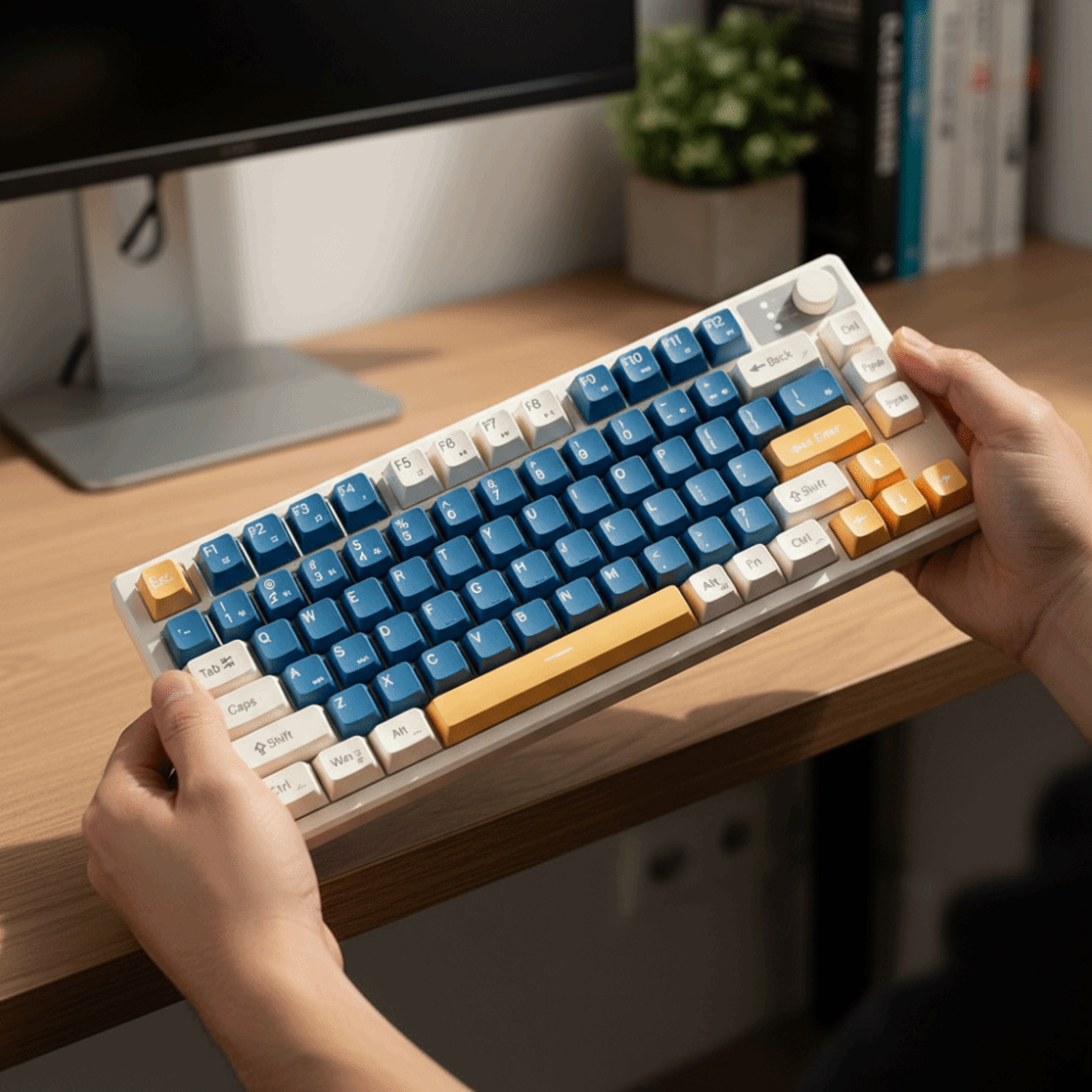 mechanical keyboard wired gaming keyboard compact quiet mechanical feel