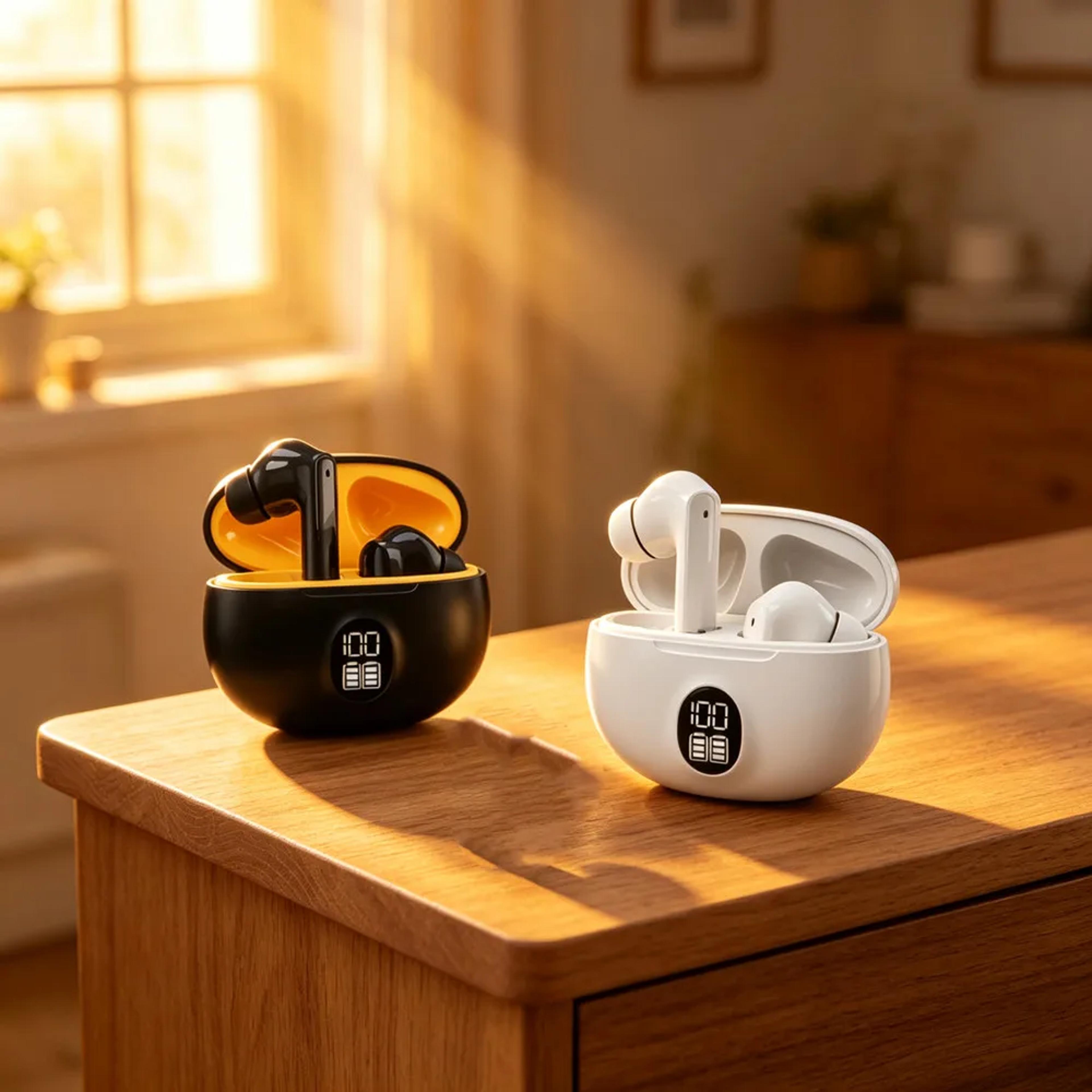 tws wireless earbuds bluetooth gaming headphones with noise reduction microphone and hifi bass