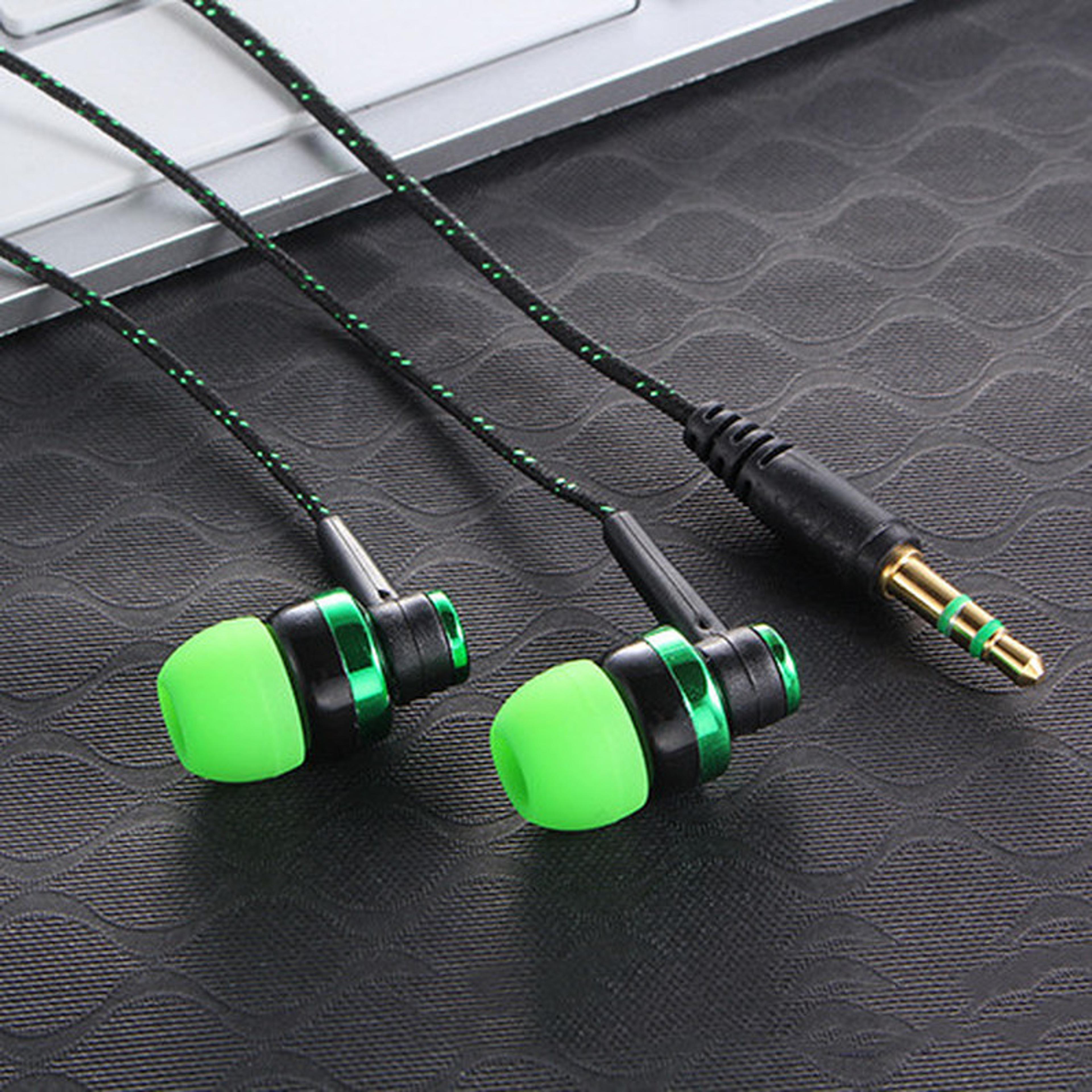 wired earphones with microphone stereo in ear headphones headset for smartphones and laptops