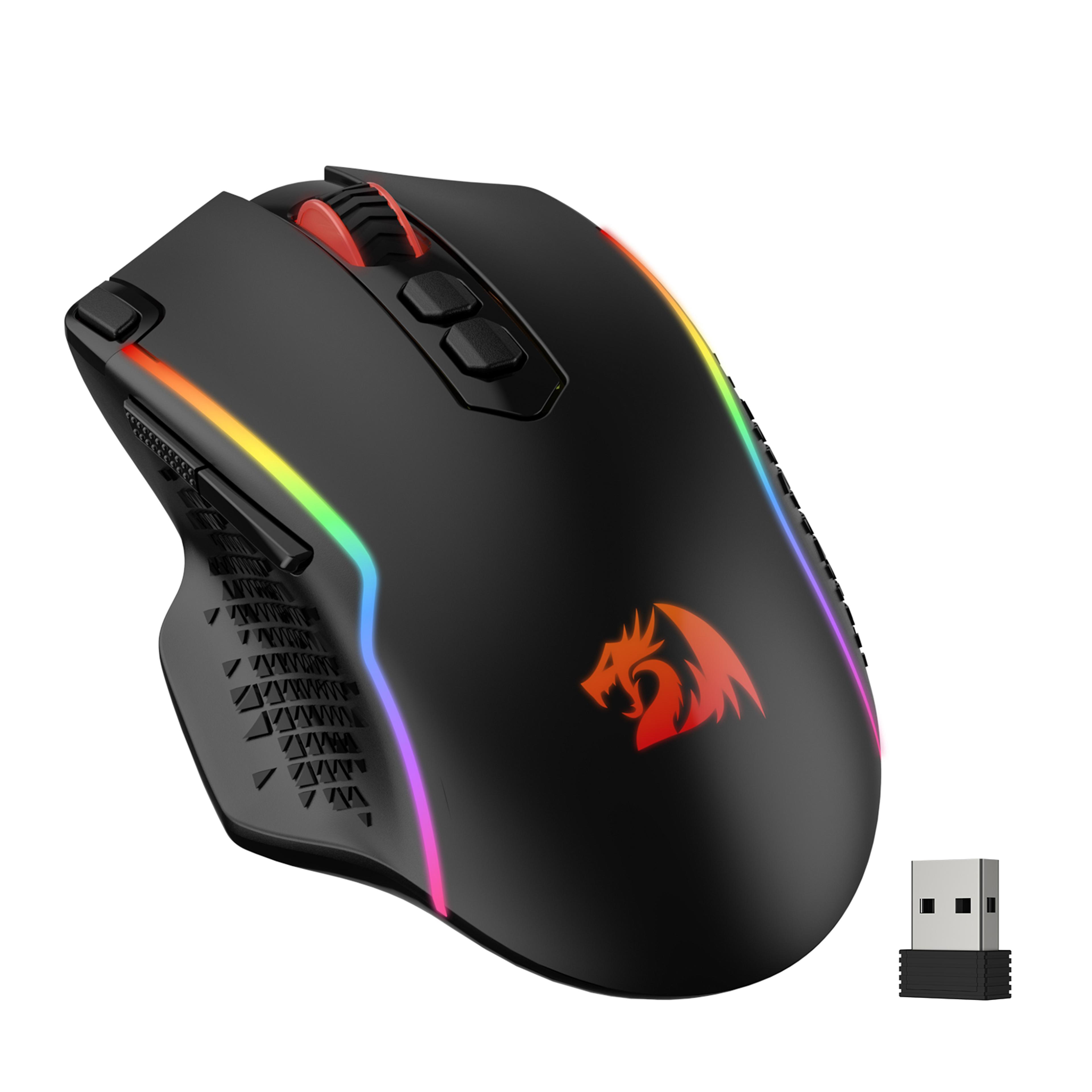 wireless gaming mouse dpi rgb programmable mouse with 8 macro buttons for pc & laptop