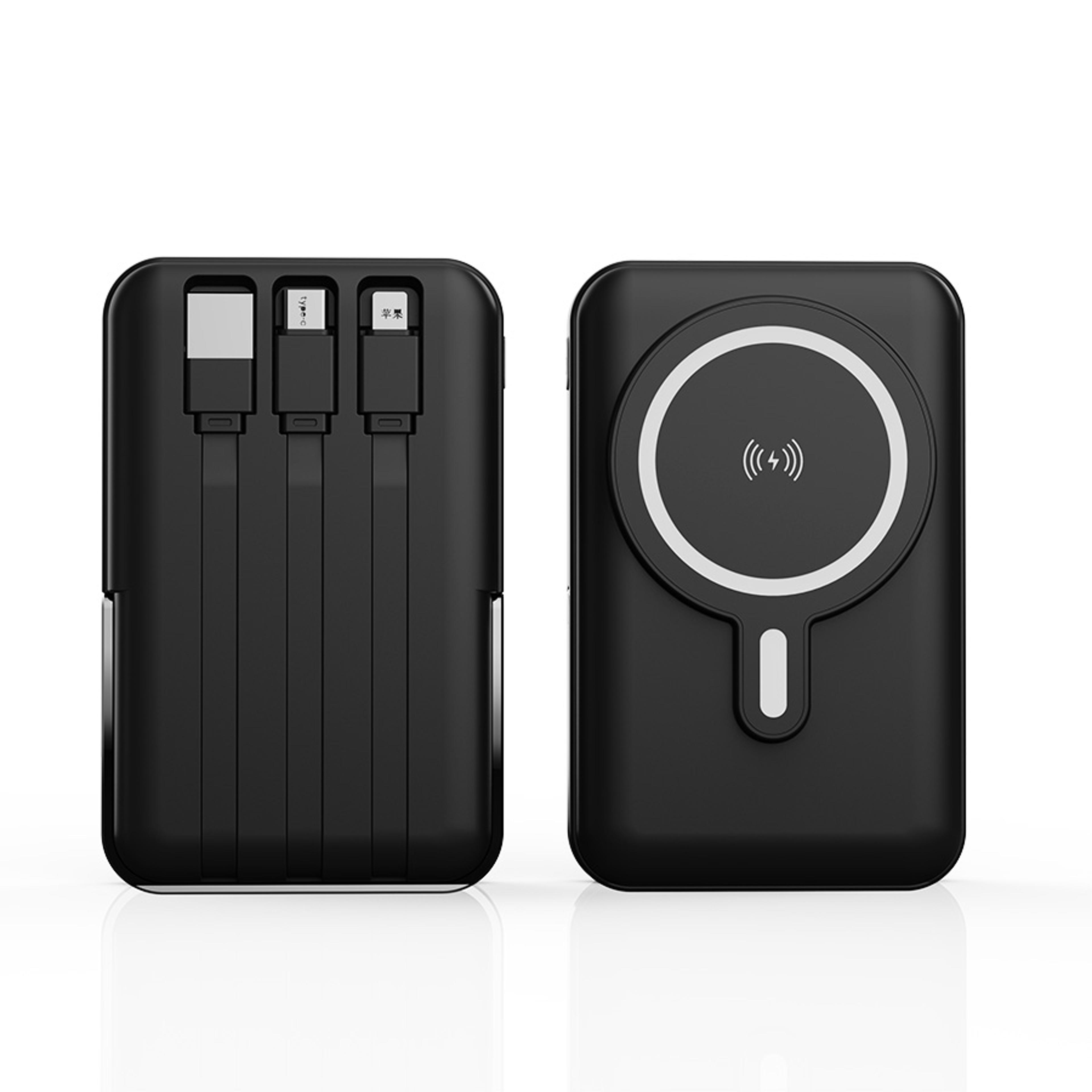 magnetic power bank fast charging wireless portable charger with stand for iphone