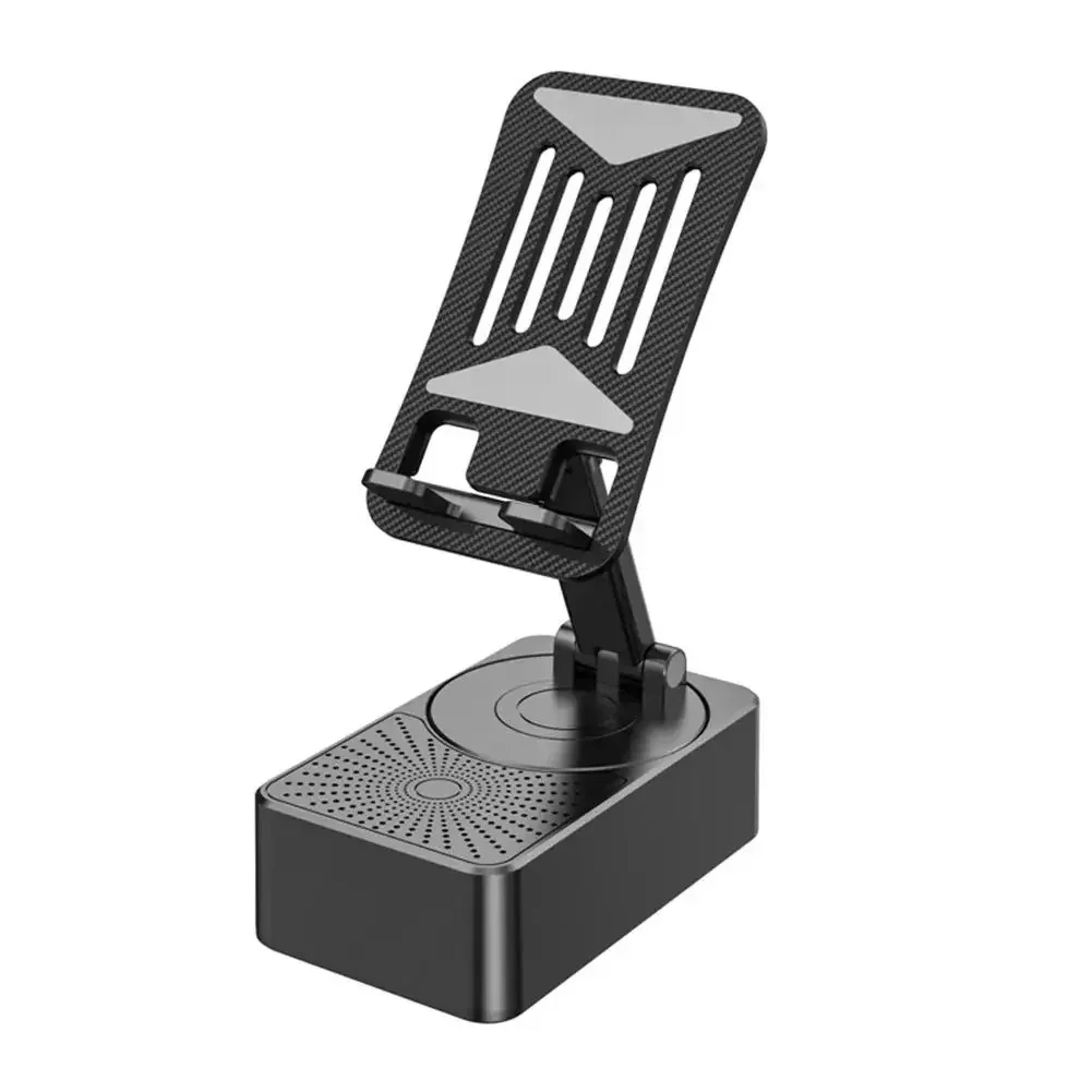 bluetooth speaker with phone stand adjustable portable desktop holder for smartphones and tablets